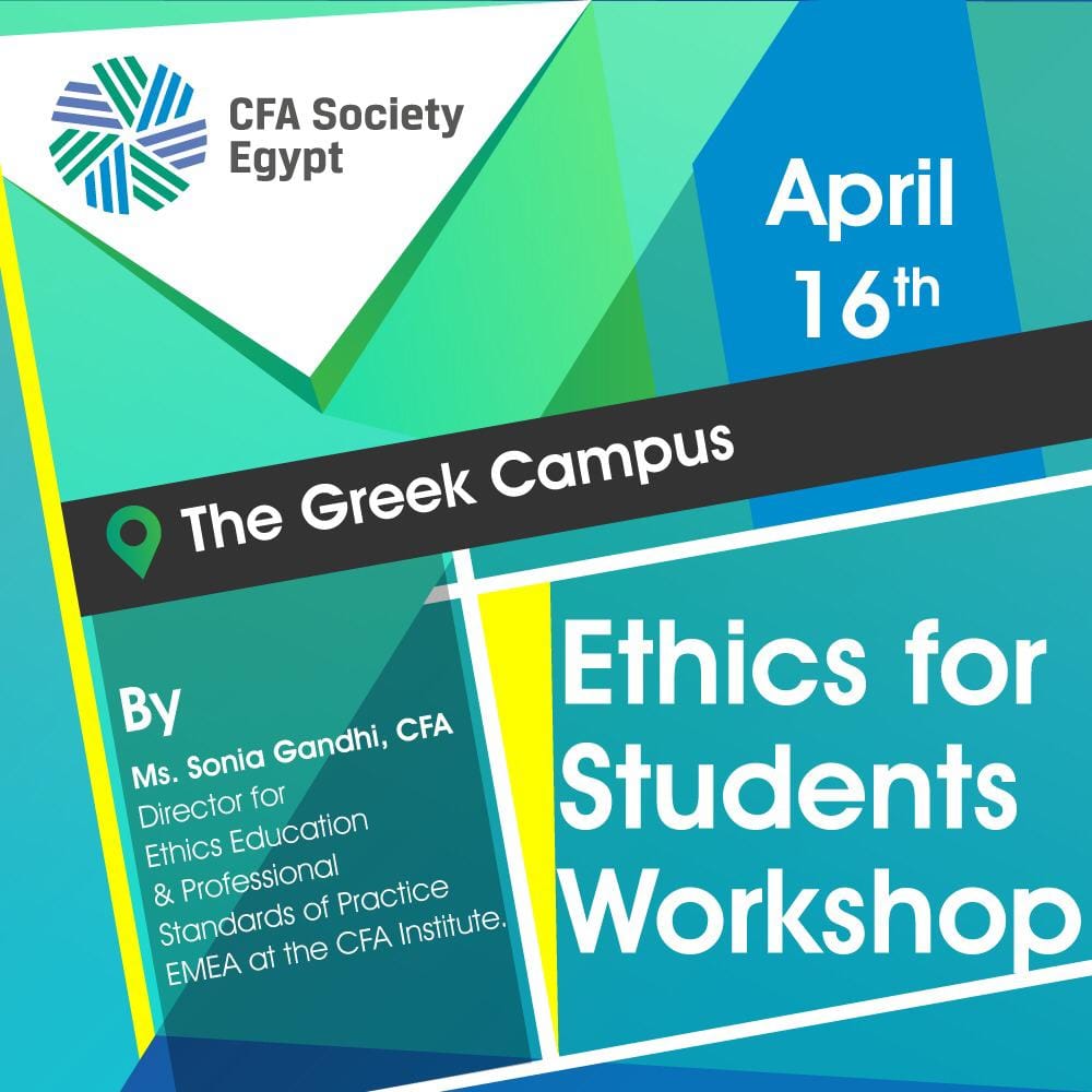 As our quote tell" Let's put ethics at... - CFA Society Egypt