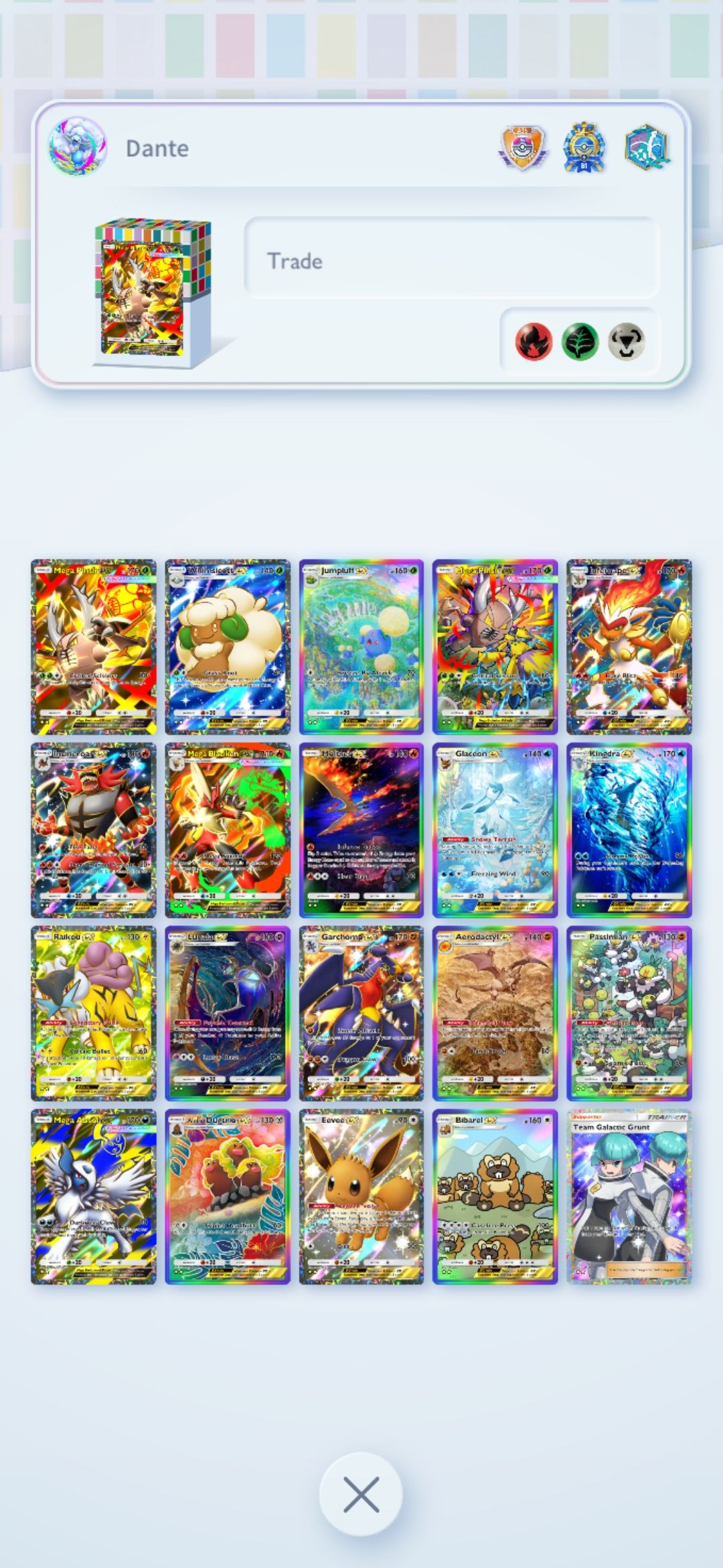 Looking to trade any of these for the FA Sableye or the FA