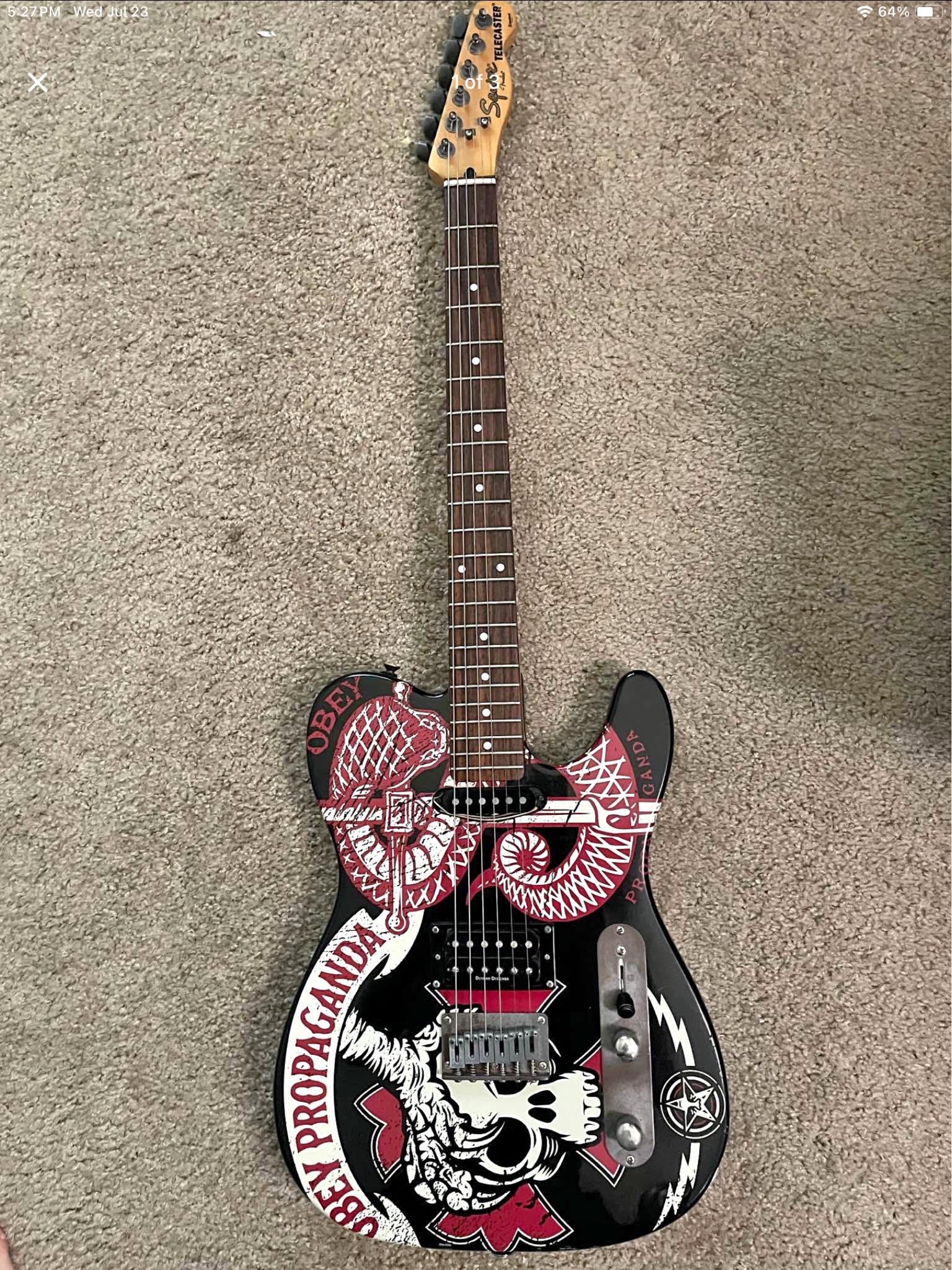 Rare Shepard Fairey Obey Propaganda series guitar