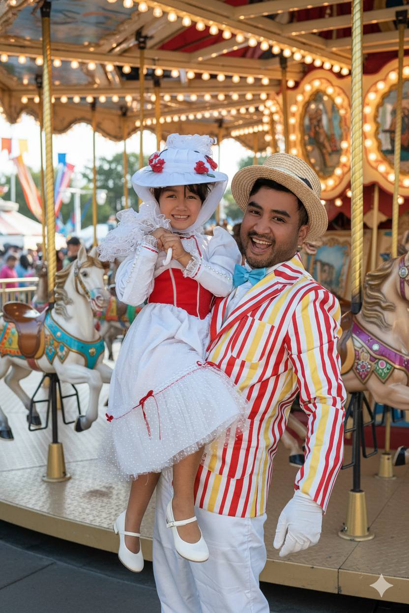 Jolly Holiday family costume with Mary Poppins