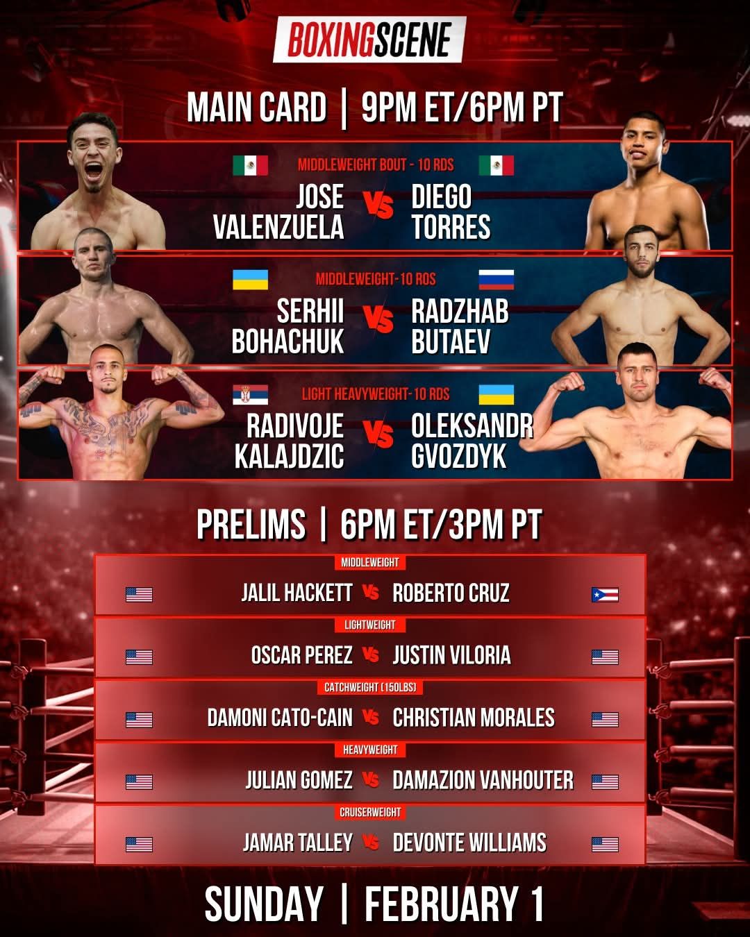 FightDay Zuffa Boxing 7 goes down this today! 🥊 🚨Fight Card
