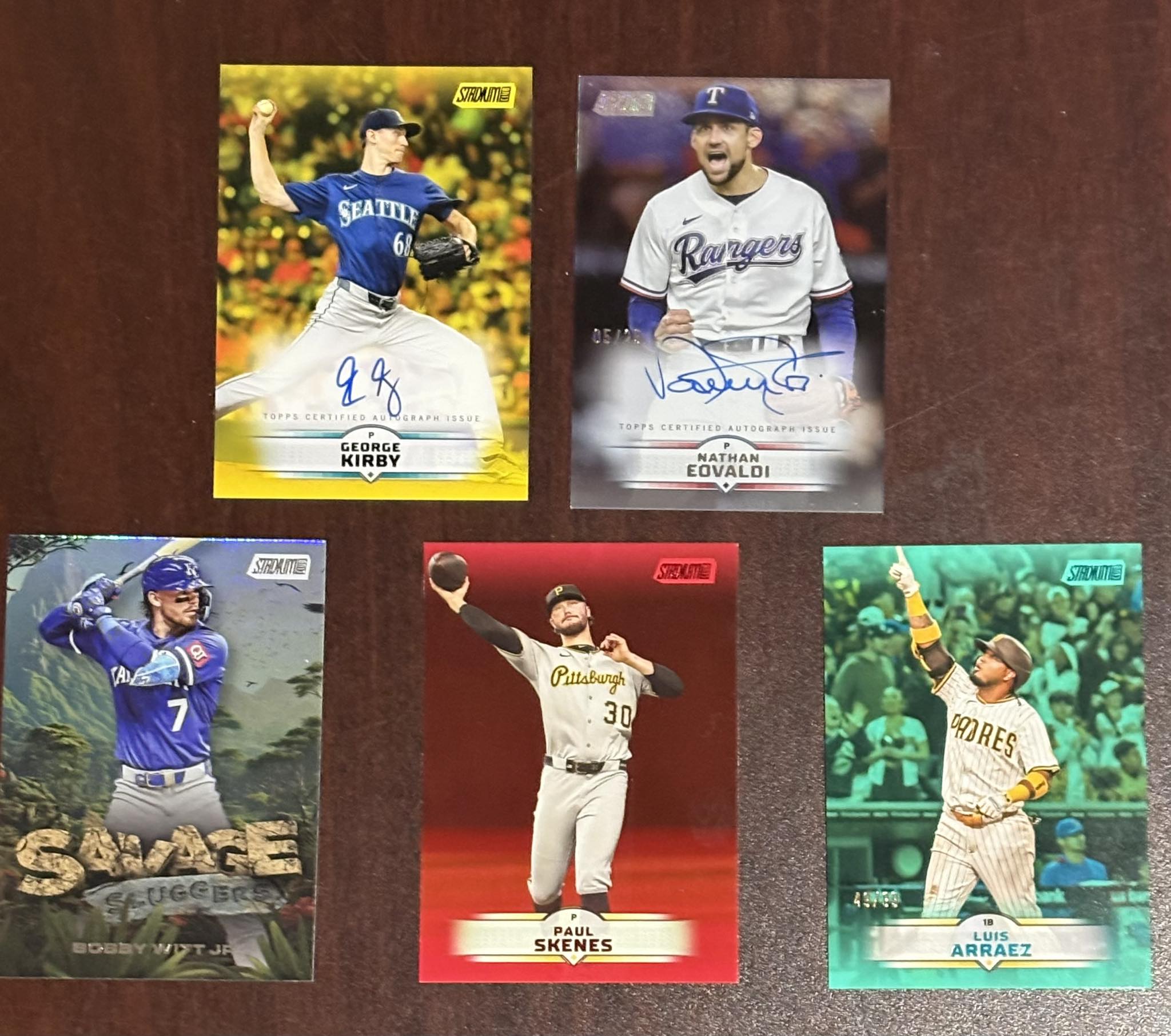 2025 Stadium Club autographed baseball cards featuring Nathan 
