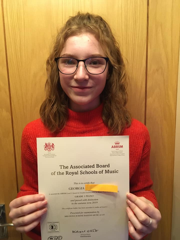 Piano Lessons - Congratulations to Georgia who achieved a...