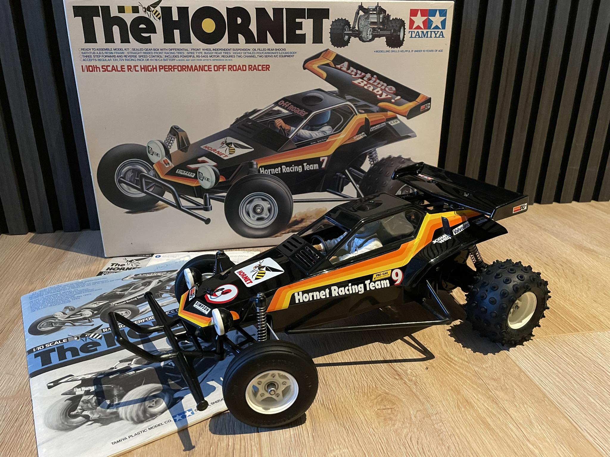 Restored 41-year-old Tamiya Hornet with custom driver