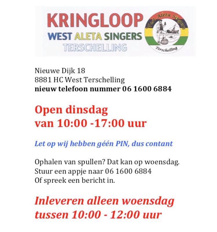 Kringloop West Aleta Singers Terschelling