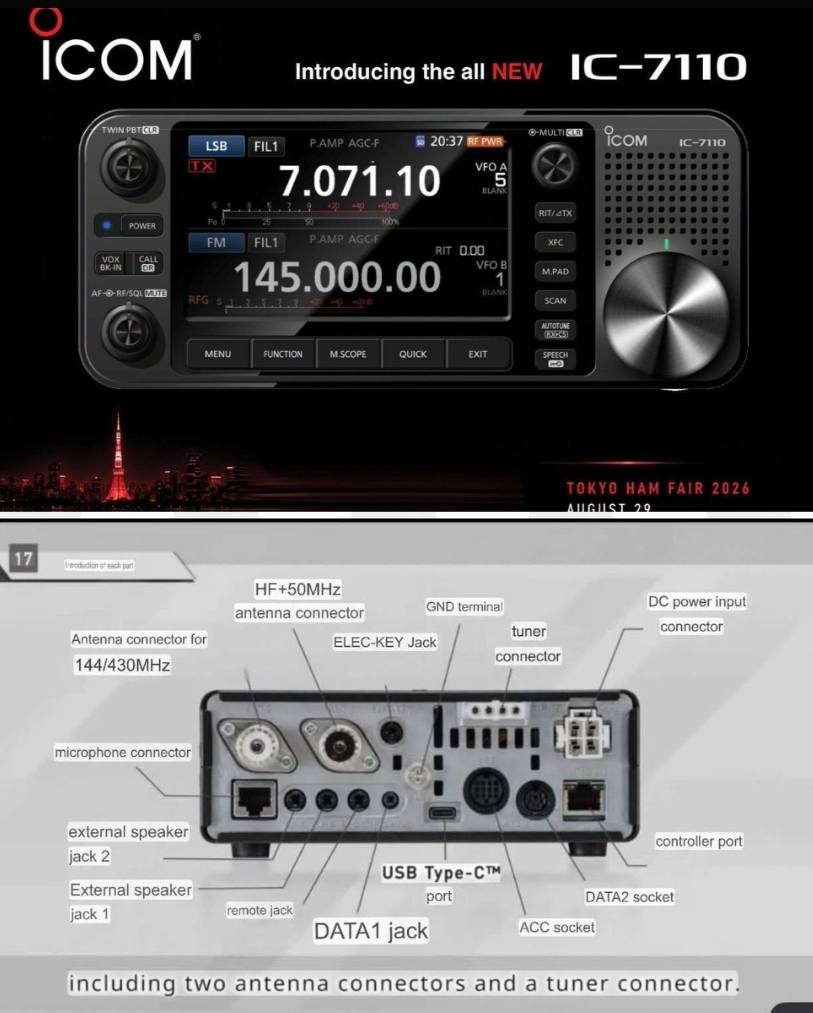 The IC-2730E dual bander (Black Edition) delivers 50 watts of high