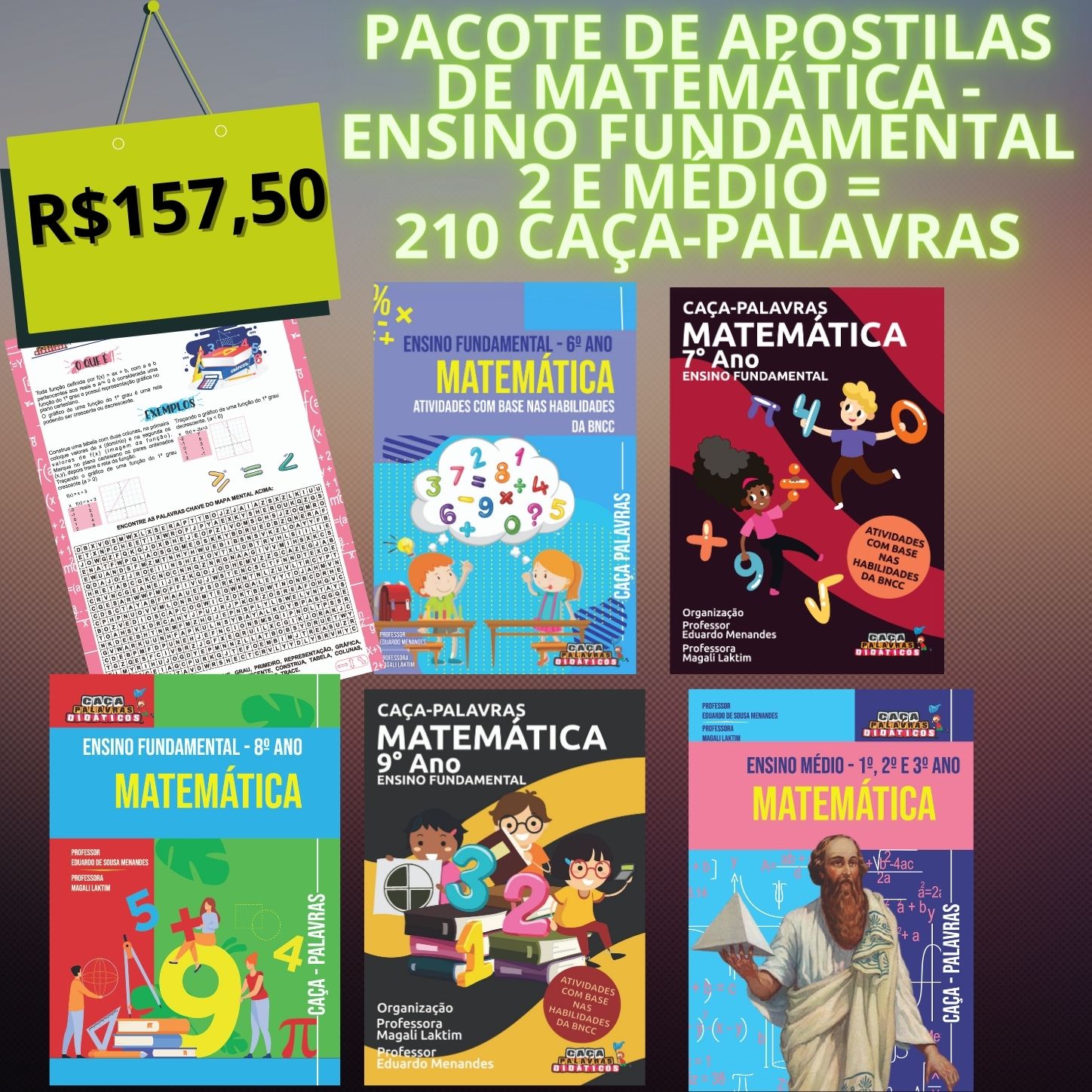 Caça-palavras - Este pacote contém 5 apostilas do componente curricular ...