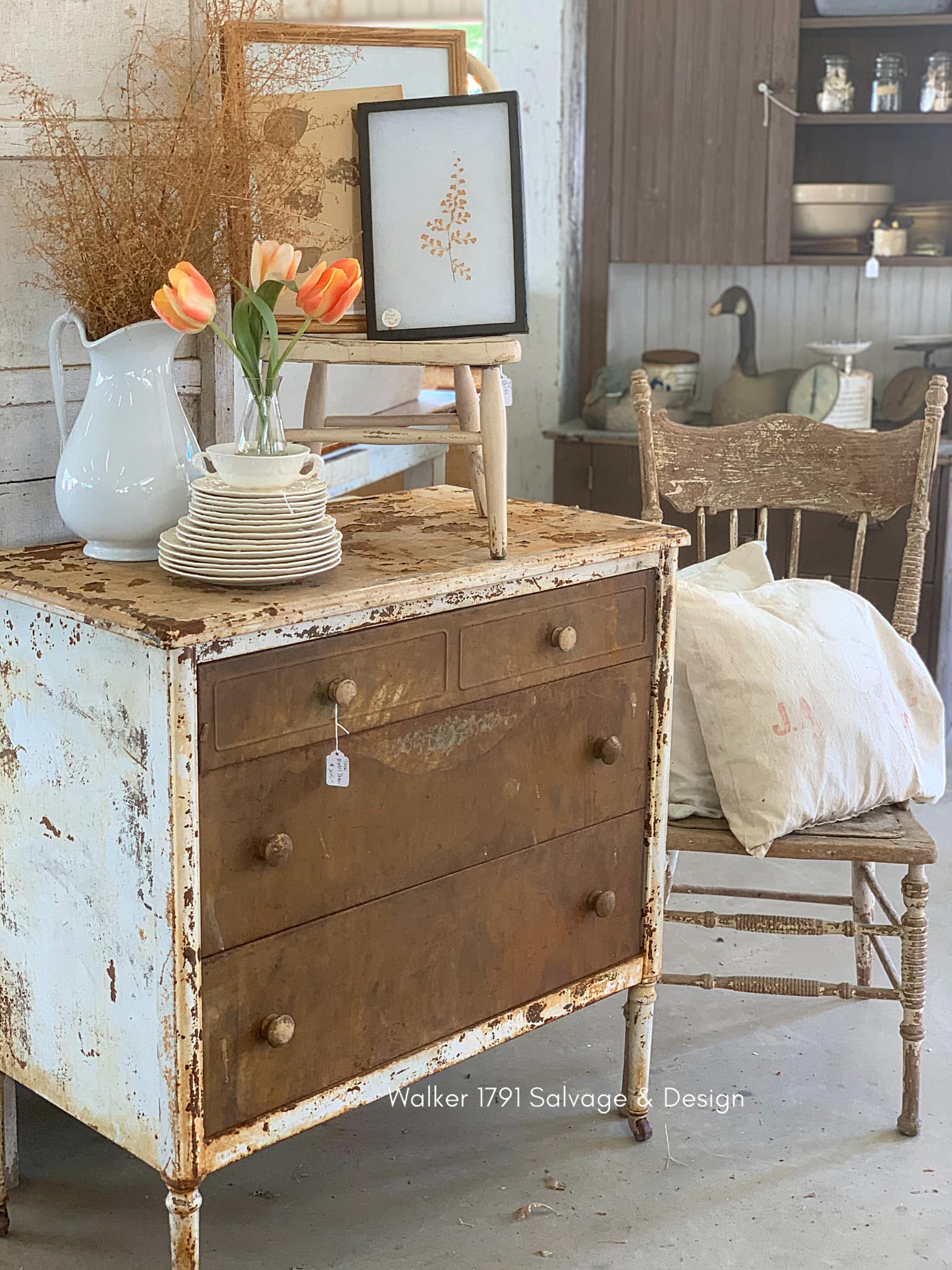 vintage metal dresser Mid Century Steel with Original Mirror – Industrial Artifacts tip kit included SOLD - 1920s Steel Dresser