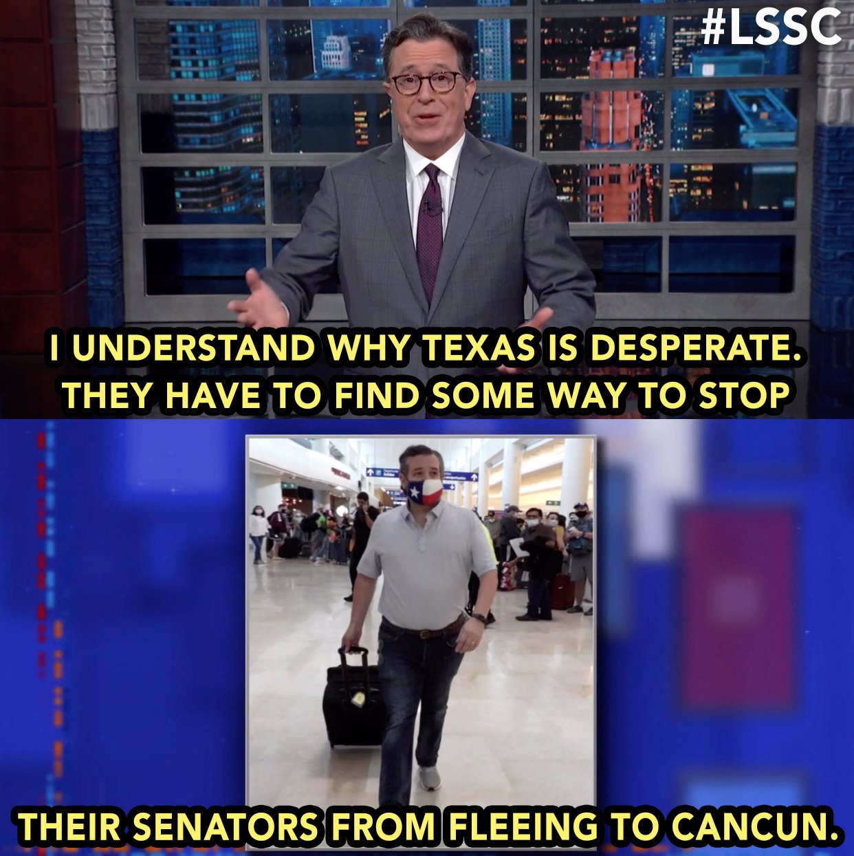 The Late Show with Stephen Colbert - Texas is asking for donations to ...