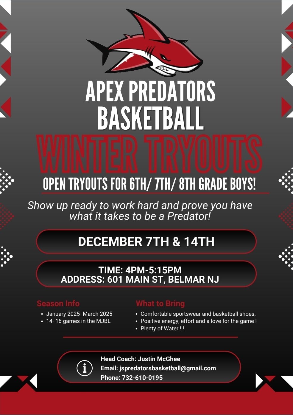 🏀 APEX PREDATORS BASKETBALL — WINTER TRYOUTS! 🏀 | Facebook