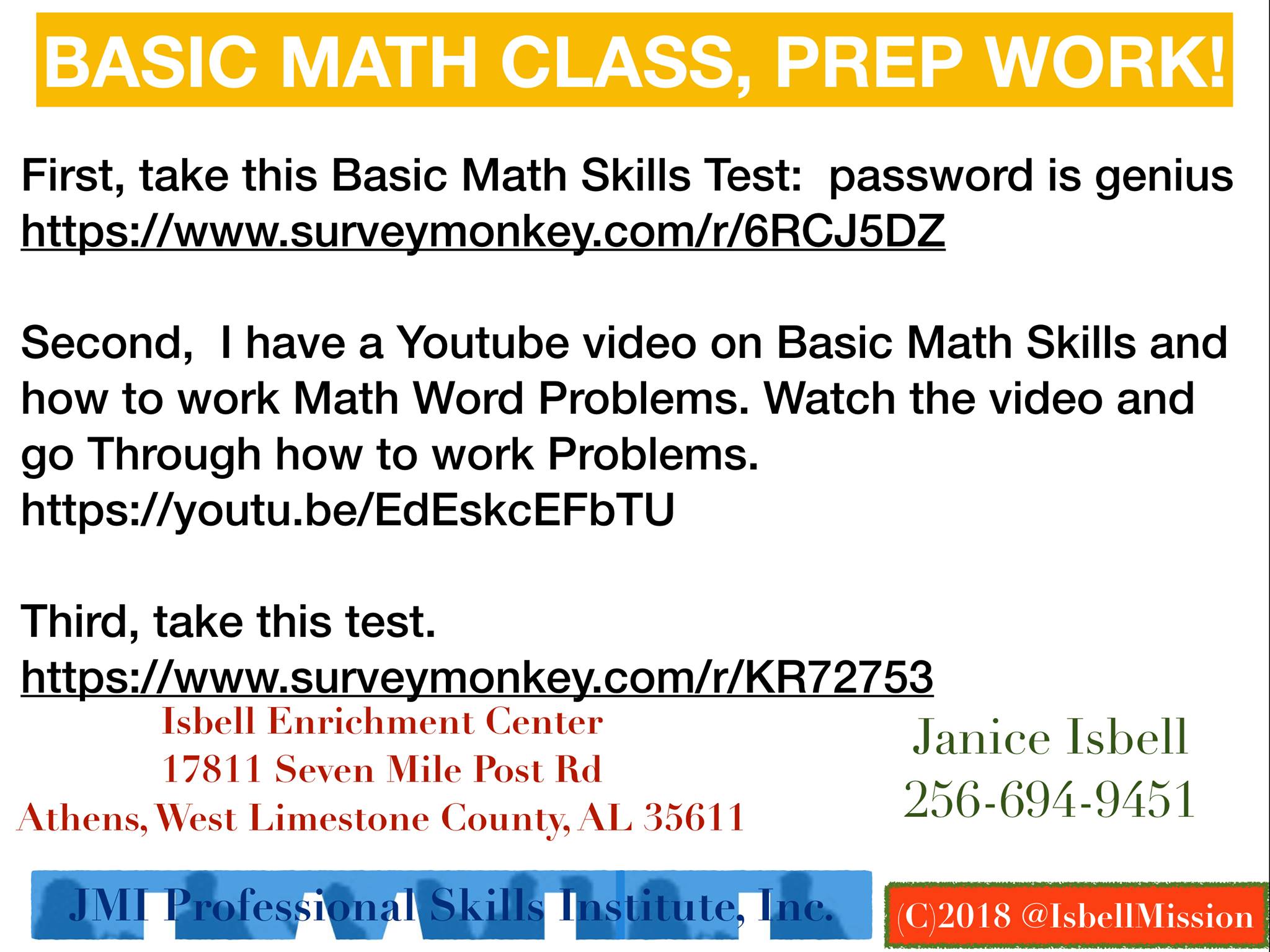 ROCM - SITES First, take this Basic Math Skills Test: password is ...