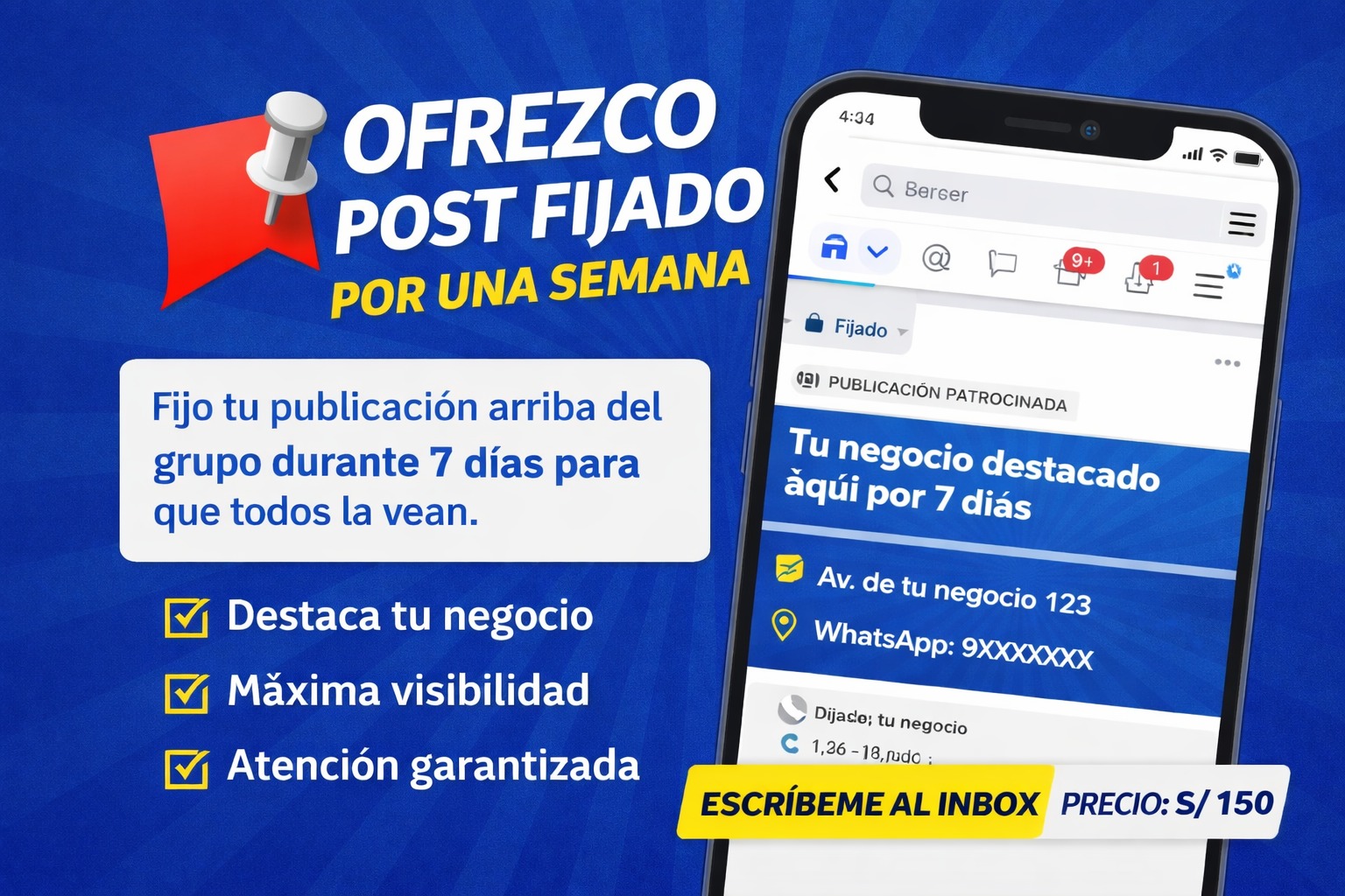 Pachacutec Vende de Todo | 📌 OFREZCO POST FIJADO POR UNA SEMANA | Facebook