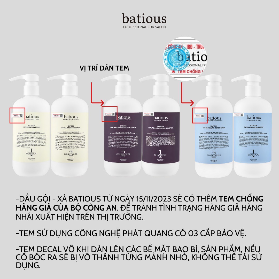 Batious Vietnam - BATIOUS BỔ SUNG TEM CHỐNG HÀNG GIẢ BỘ... | Facebook