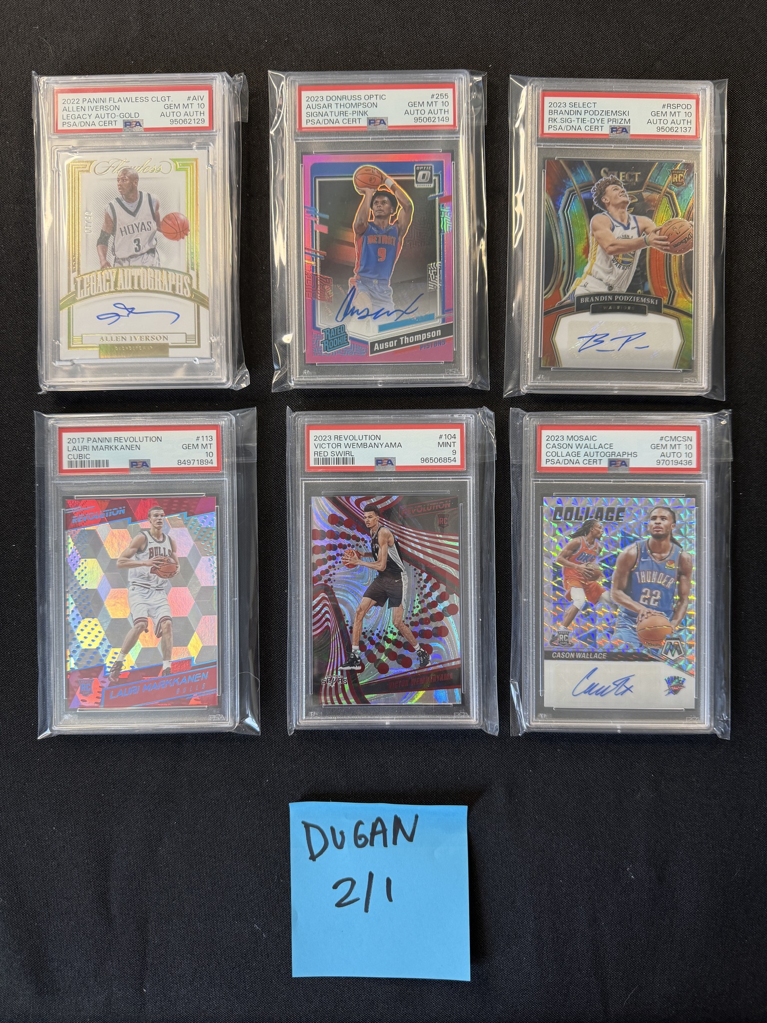 2023-24 Panini Prizm Gold Ausar Thompson Rookie Card PSA 9