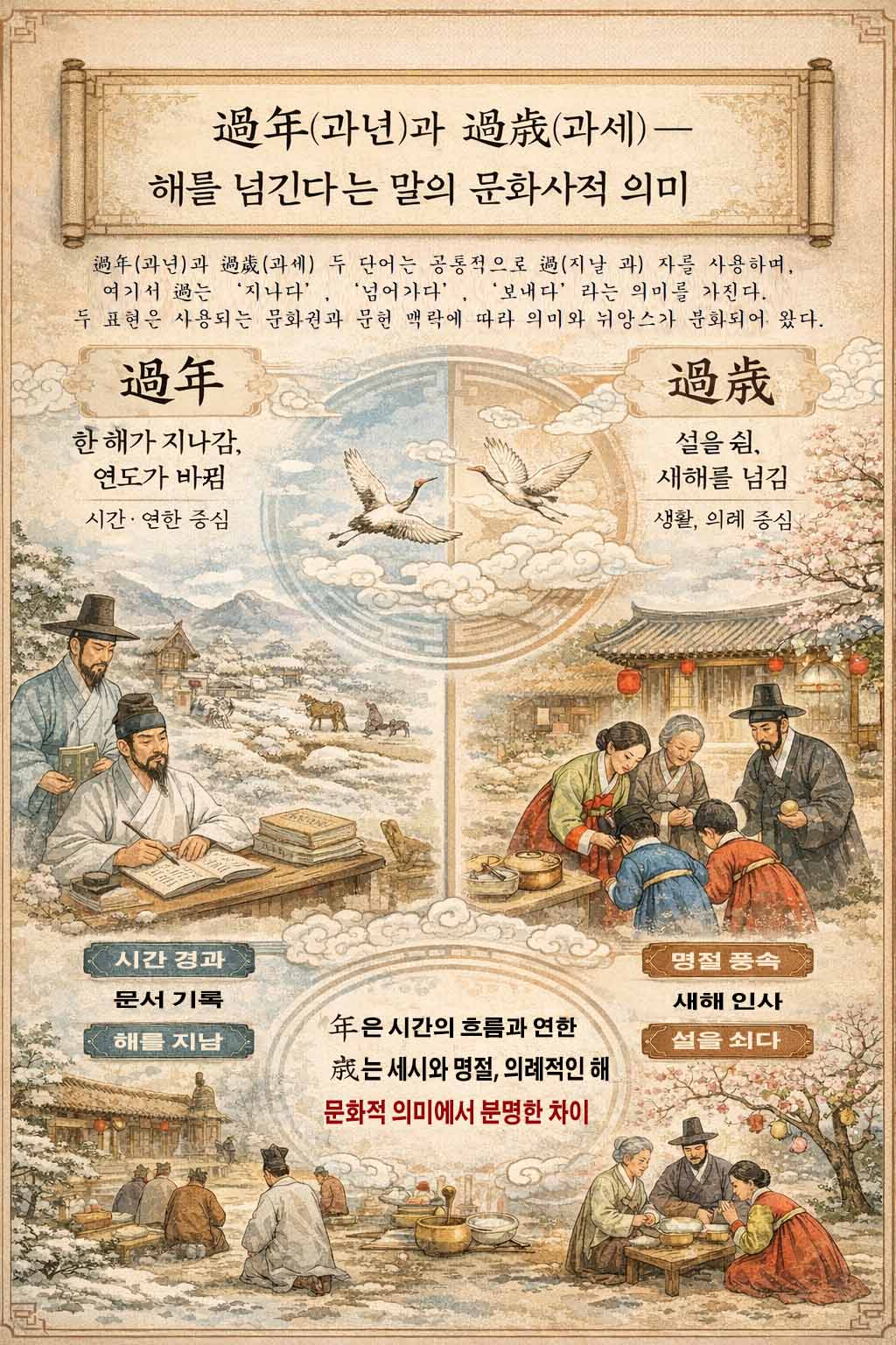 시언 - 해를 넘긴다는 말, 과년(過年)과 과세(過歲)의 문화사적 의미 과년(過年)과 과세(過歲)는 모두 ‘해를 넘긴다’는 뜻을 ...