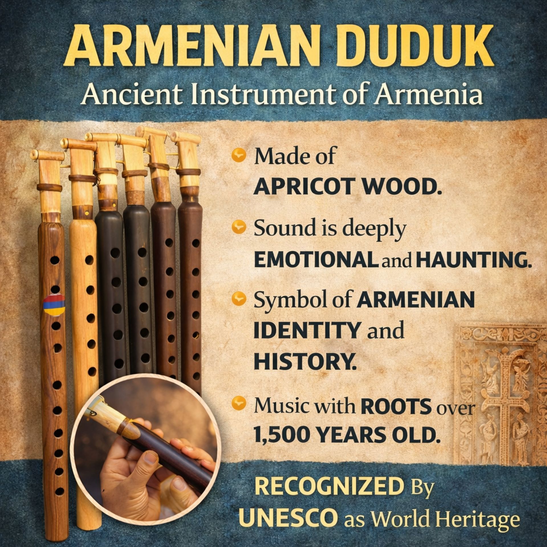 Duduk Arménien Professionnel Duduk Arménien En Bois D'abricot – Clé De La, Anche Moyenne – Fabriqué Artisanalement Par Le Maître Galstyan