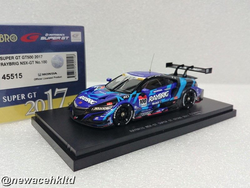 EBBRO 1/43 SUPER GT GT500 2017 RAYBRIG NSX-GT #100