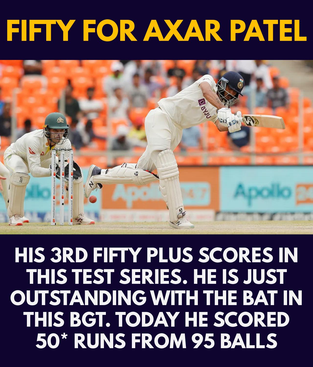 👏🏏 WELL PLAYED! Axar Patel has scored... - Cricket Addictor | Facebook