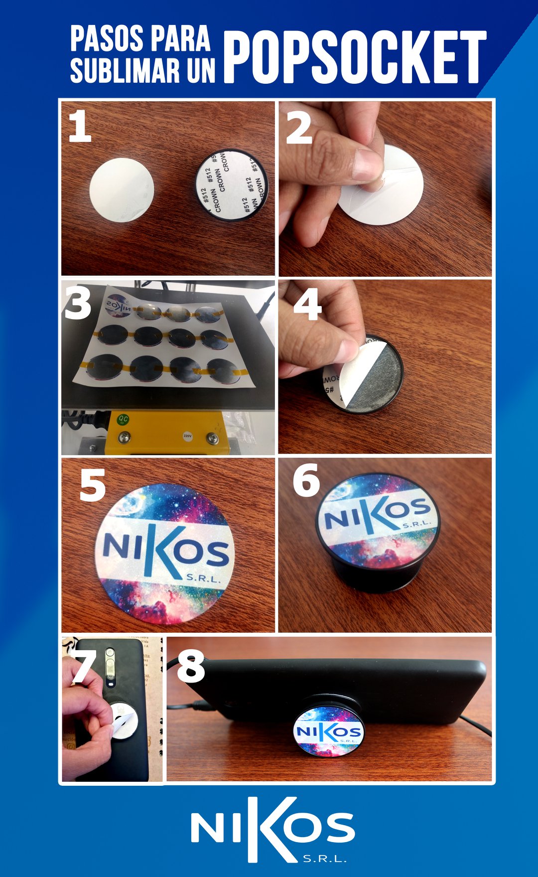 Pasos para sublimar un POPSOCKET Te... - Nikos Sublimación | Facebook