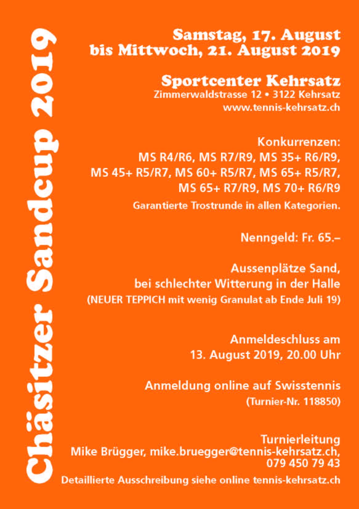 21 Sandcup 2019 Jetzt Anmelden Sportcenter Kehrsatz