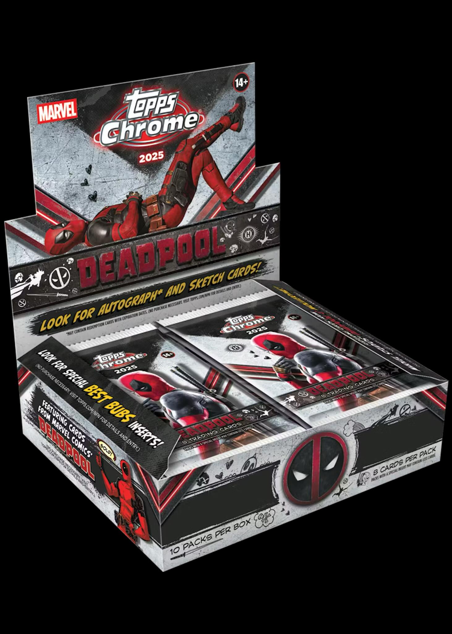 2025 Topps Deadpool Chrome Value Box is available now at Fanatics