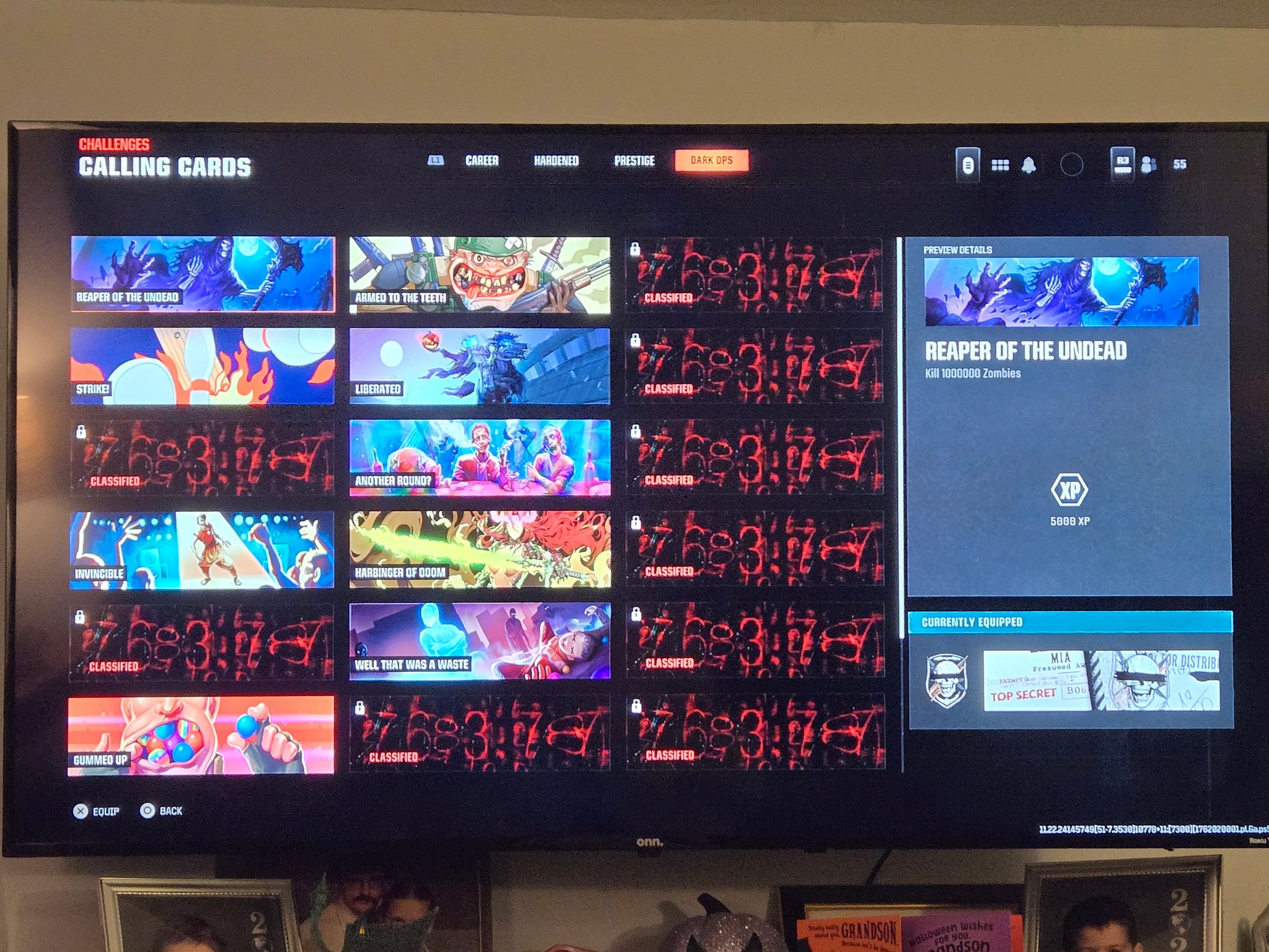 Get 1,000,000 kills Dark Ops calling card with less than 1 million