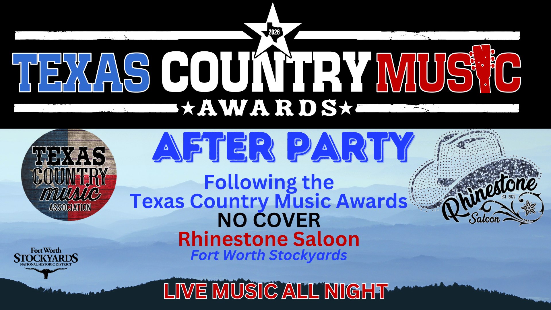 Texas Country Music Awards AFTER-PARTY - Rhinestone Saloon , Nov 8