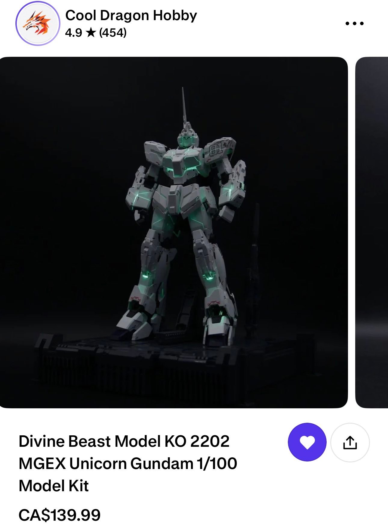 MGEX Unicorn Gundam Ver.KA – Kit De Modèle Bandai 40e Anniversaire – LED, Transformation, 1/100, Collection