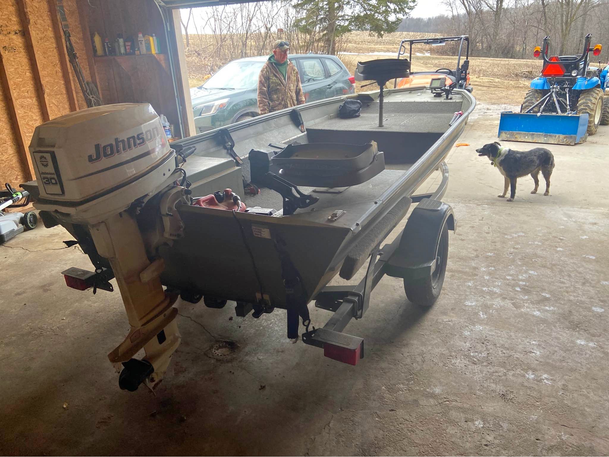 2005 Lowe Roughneck R1652VT w/ Johnson 30hp Motor & Trailer - Boats ...