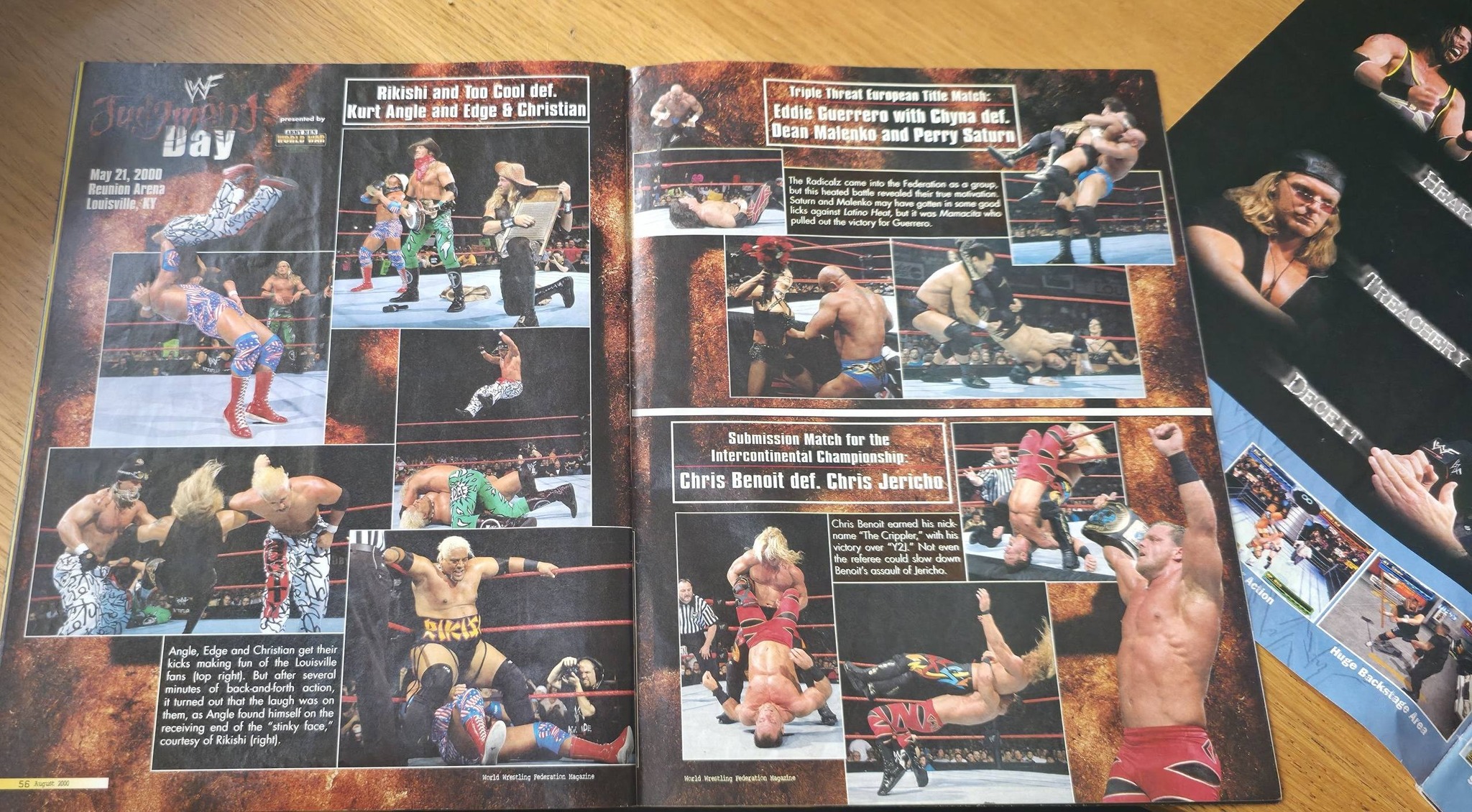 Vintage WWF magazines from March and August 2000