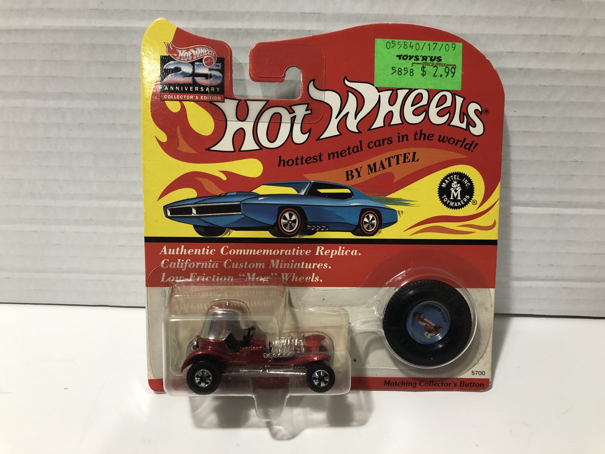 Vintage Hot Wheels 25th Anniversary Redline Red Baron 1992
