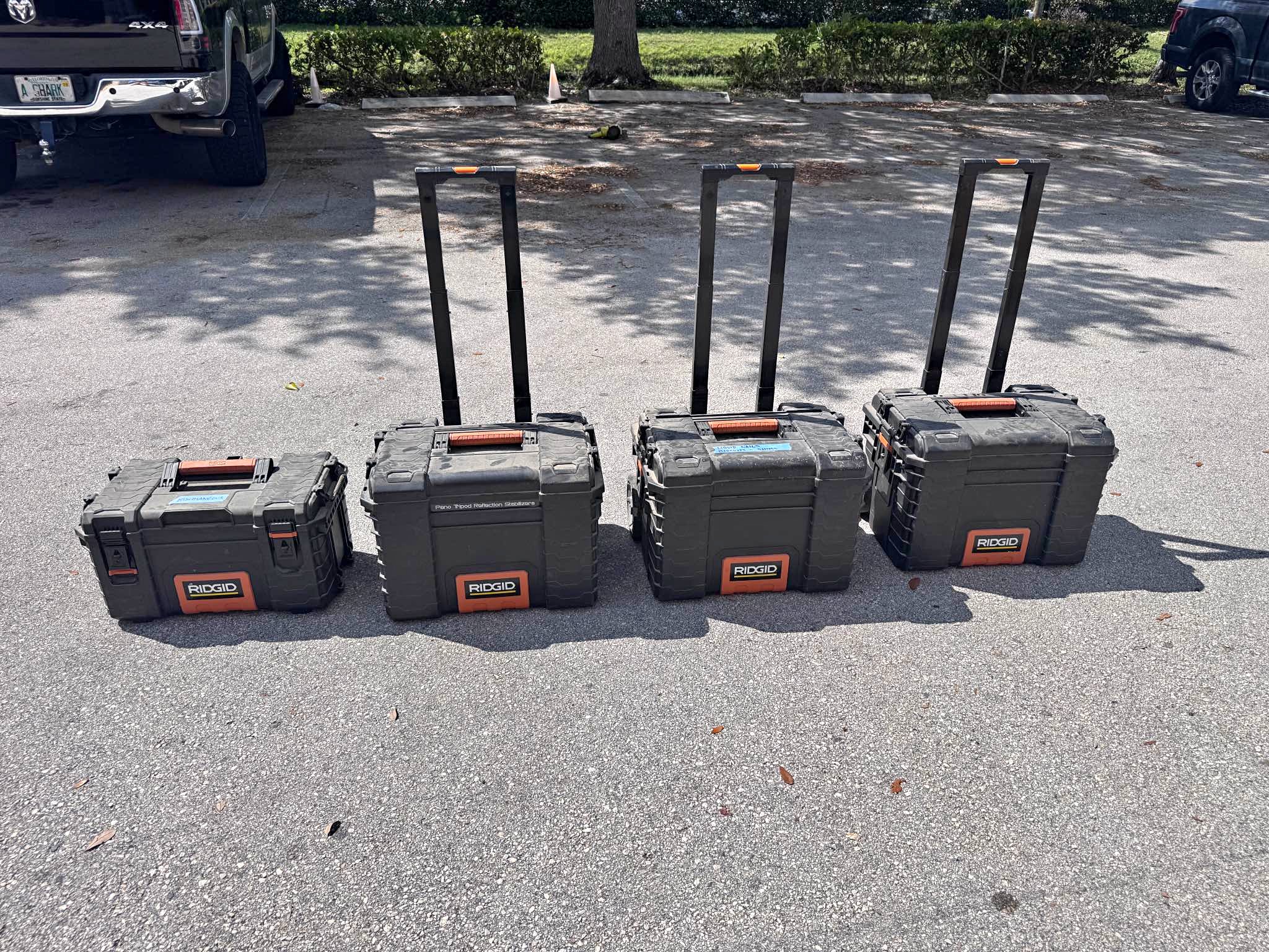 4 Ridgid rolling stackable tool boxes (individually priced) - Tool ...