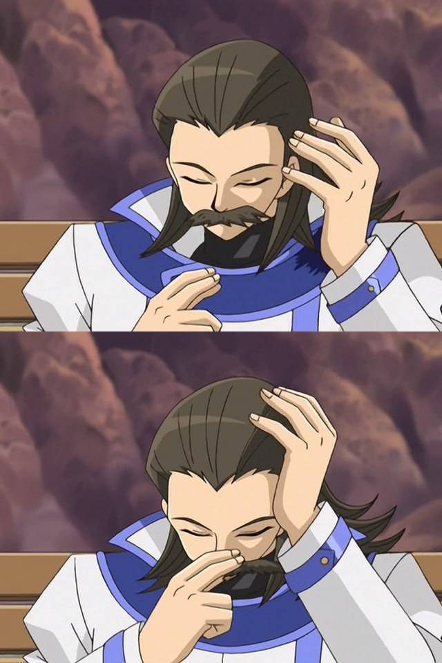 Fubuki Tenjoin/Atticus Rhodes wearing a disguise in Yu-gi-oh! GX