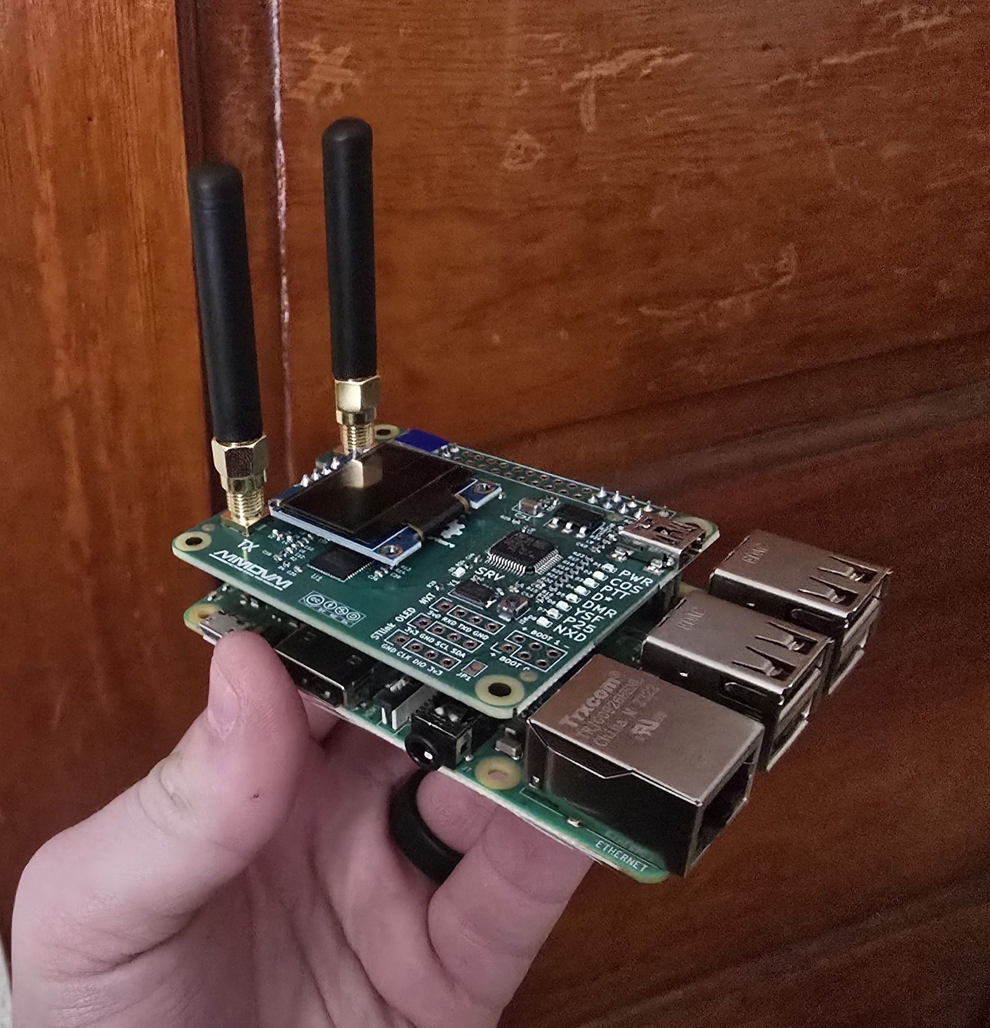 Kit MMDVM_HS_Dual_Hat Hotspot Duplex + Raspberry Pi Zero + OLED + SD 16Go + étui