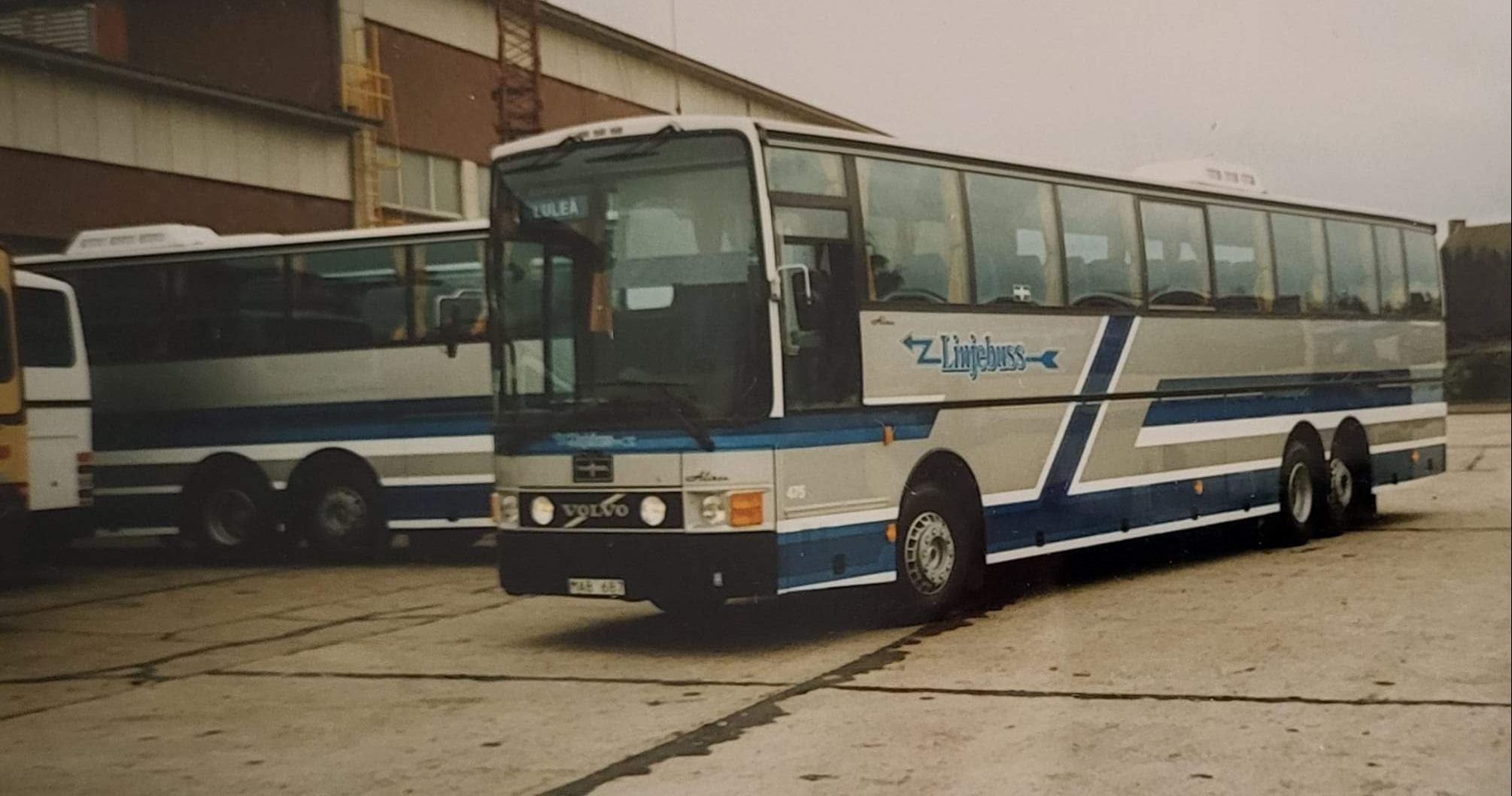 1988 Volvo Vanhool Alizee bus leaving factory