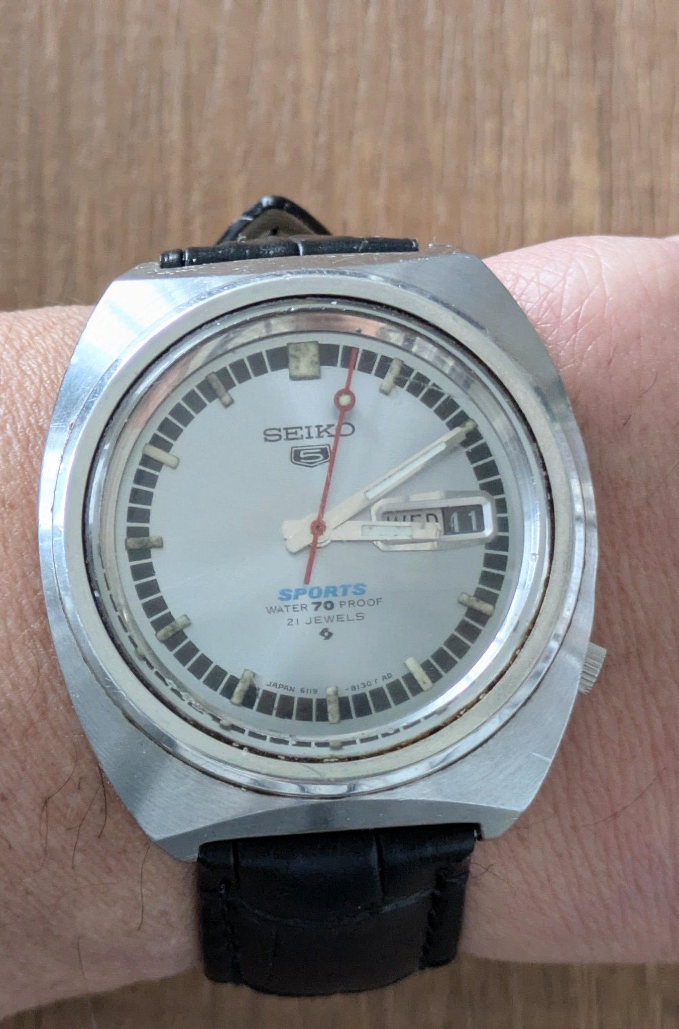 Watch of today SEIKO5 SPORTS 6119-8130 I purchased this, while asleep.