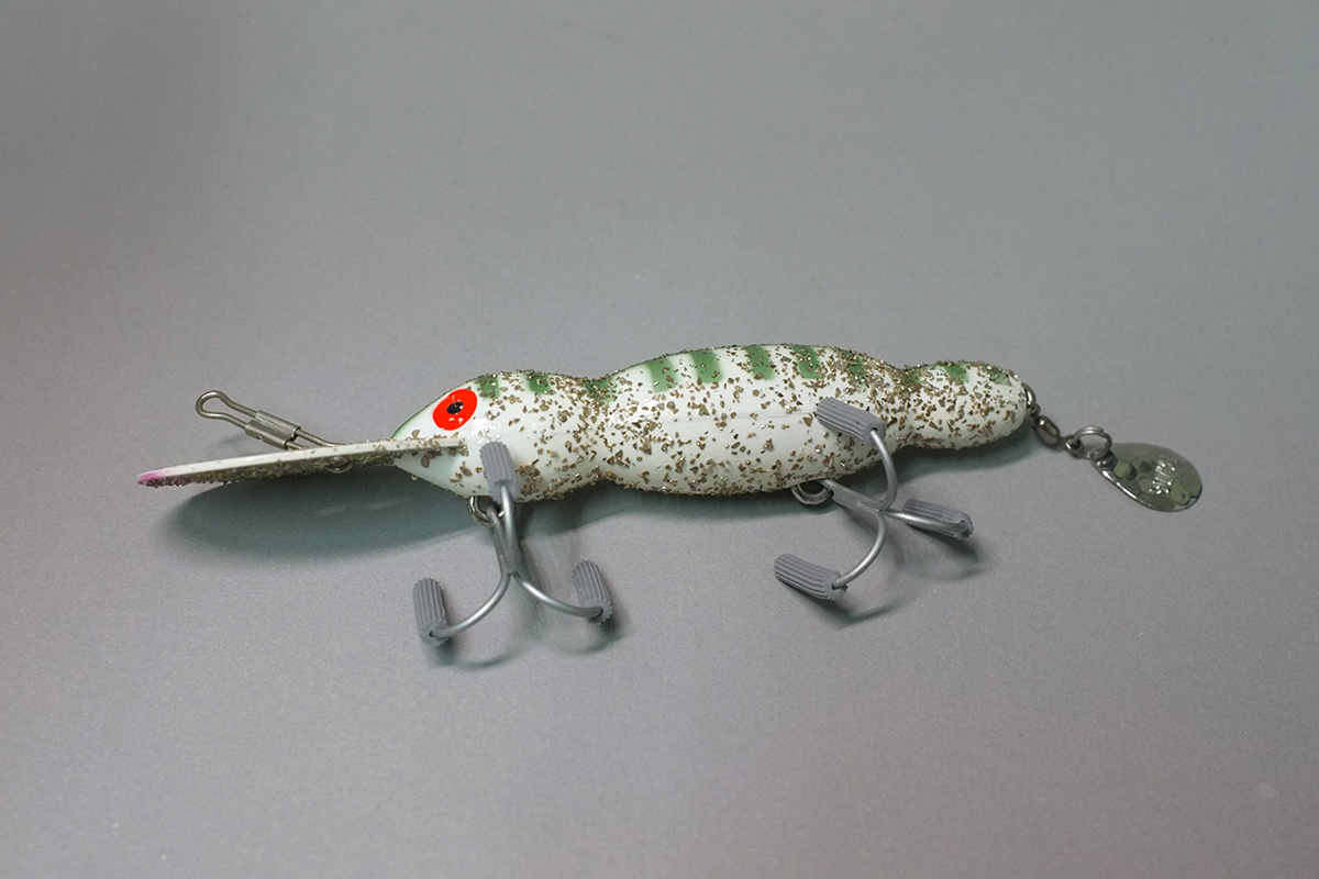 christmas tree color fishing lure Vintage Wooden Bomber in Box 615  My Bait Shop, LLC part art but mostly luck Fishing Themed Christmas Tree Decorations