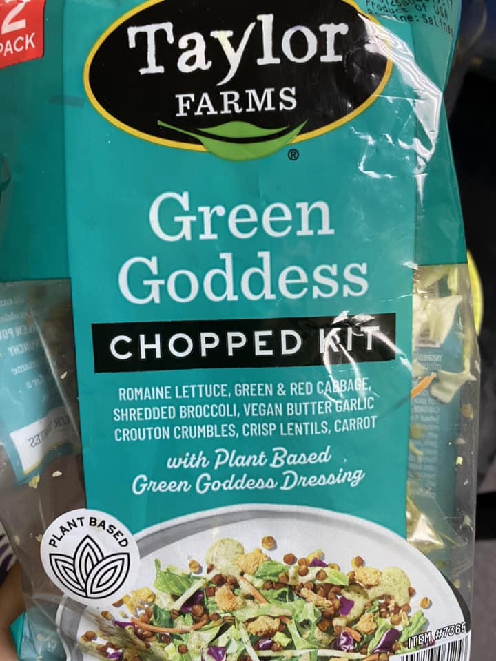 green goddess salad dressing costco kit from is the bomb! I added grilled chicken bites and an egg for more protein😍💪🏽🥗Cheers to Health!🤙🏽❤️ taylor farms green goddess salad