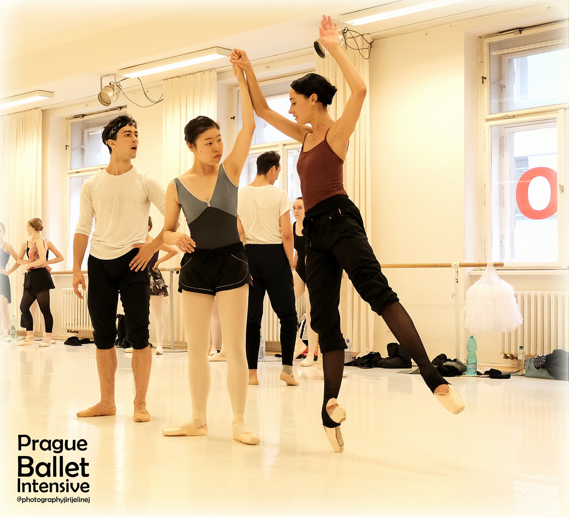 Prague Ballet Intensive - Blythe is explaining and showing the right ...