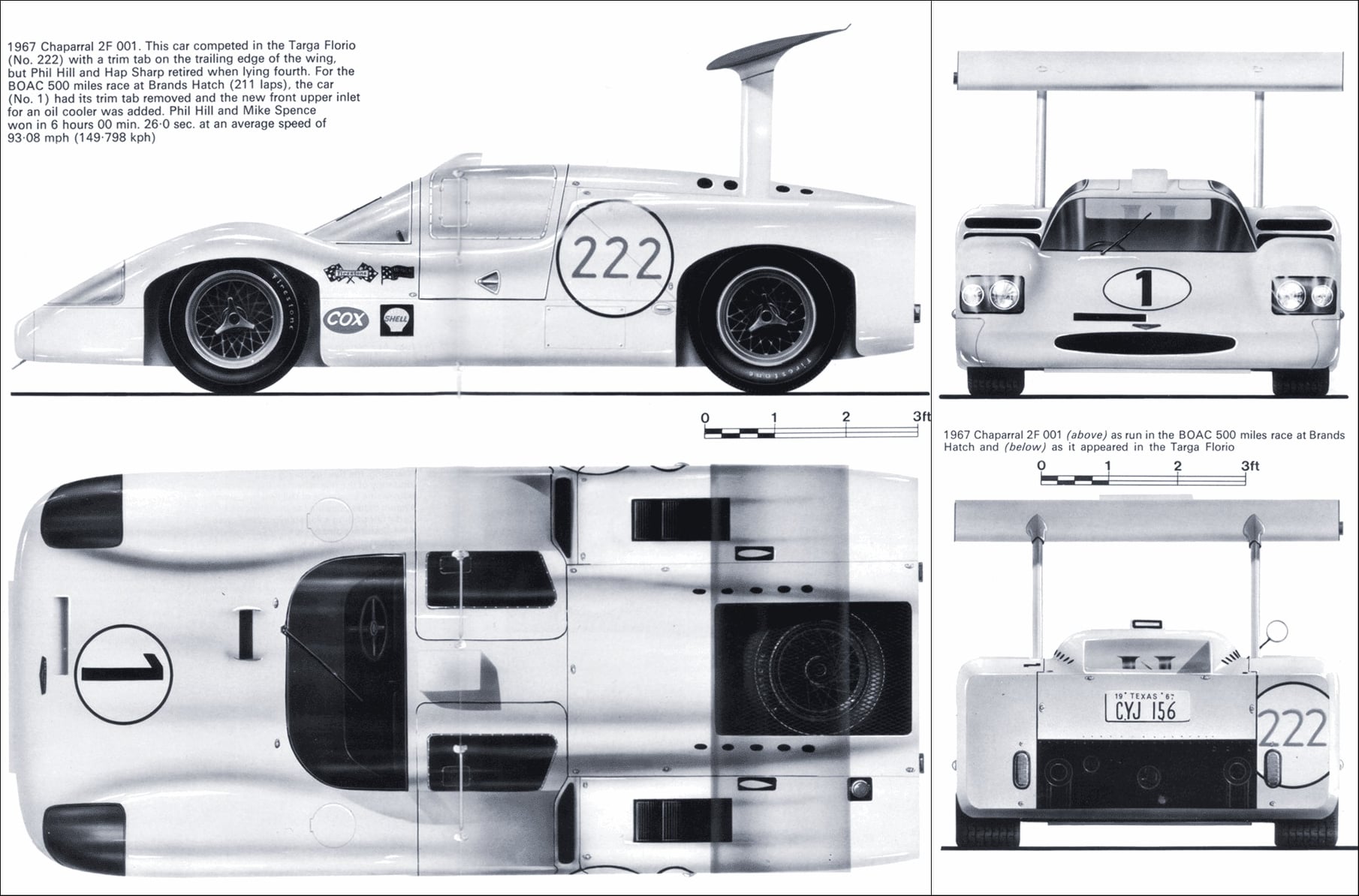 Chaparral 2 Sports Prototype Race Car