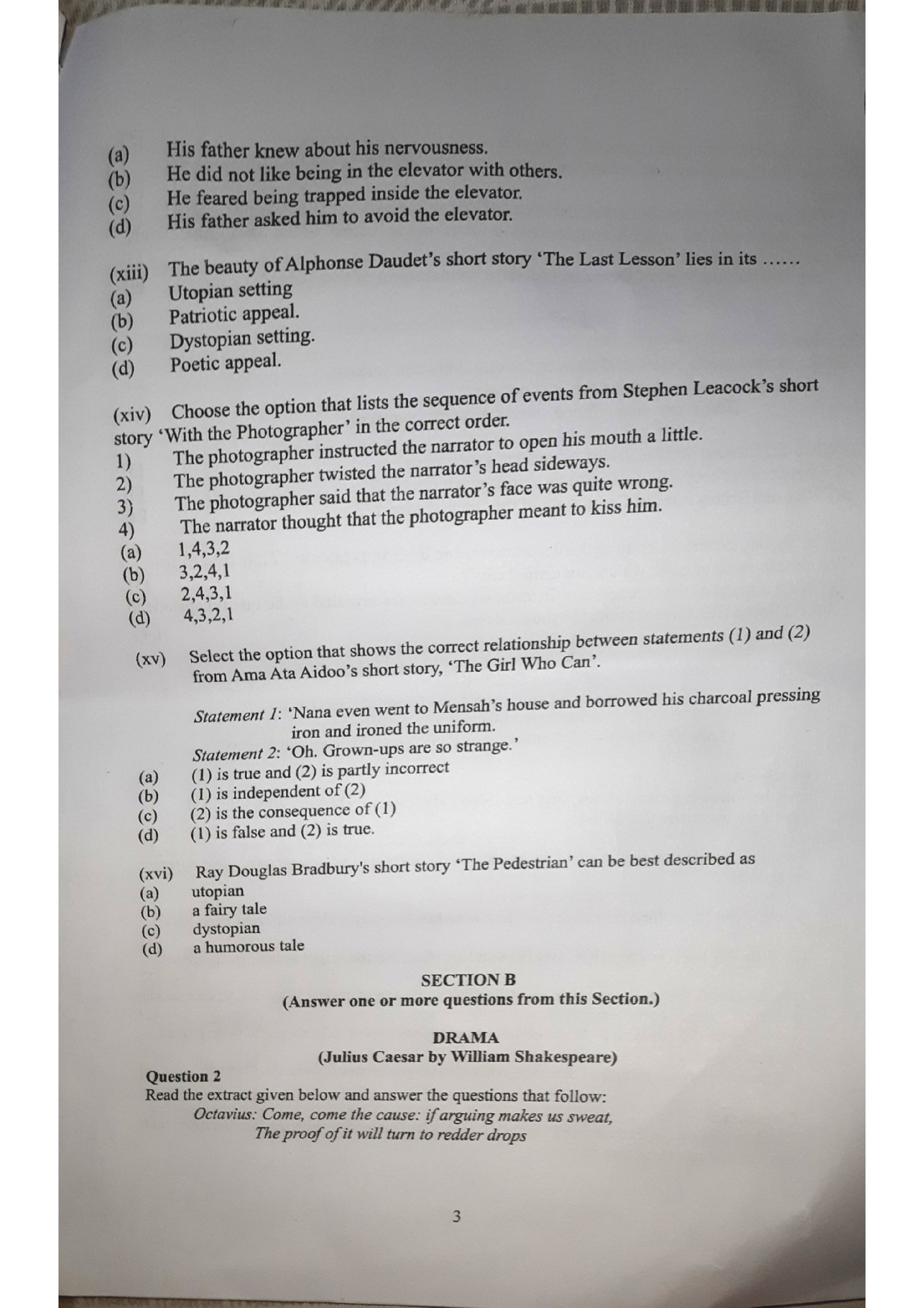 ICSE class 10 pre-board questions.