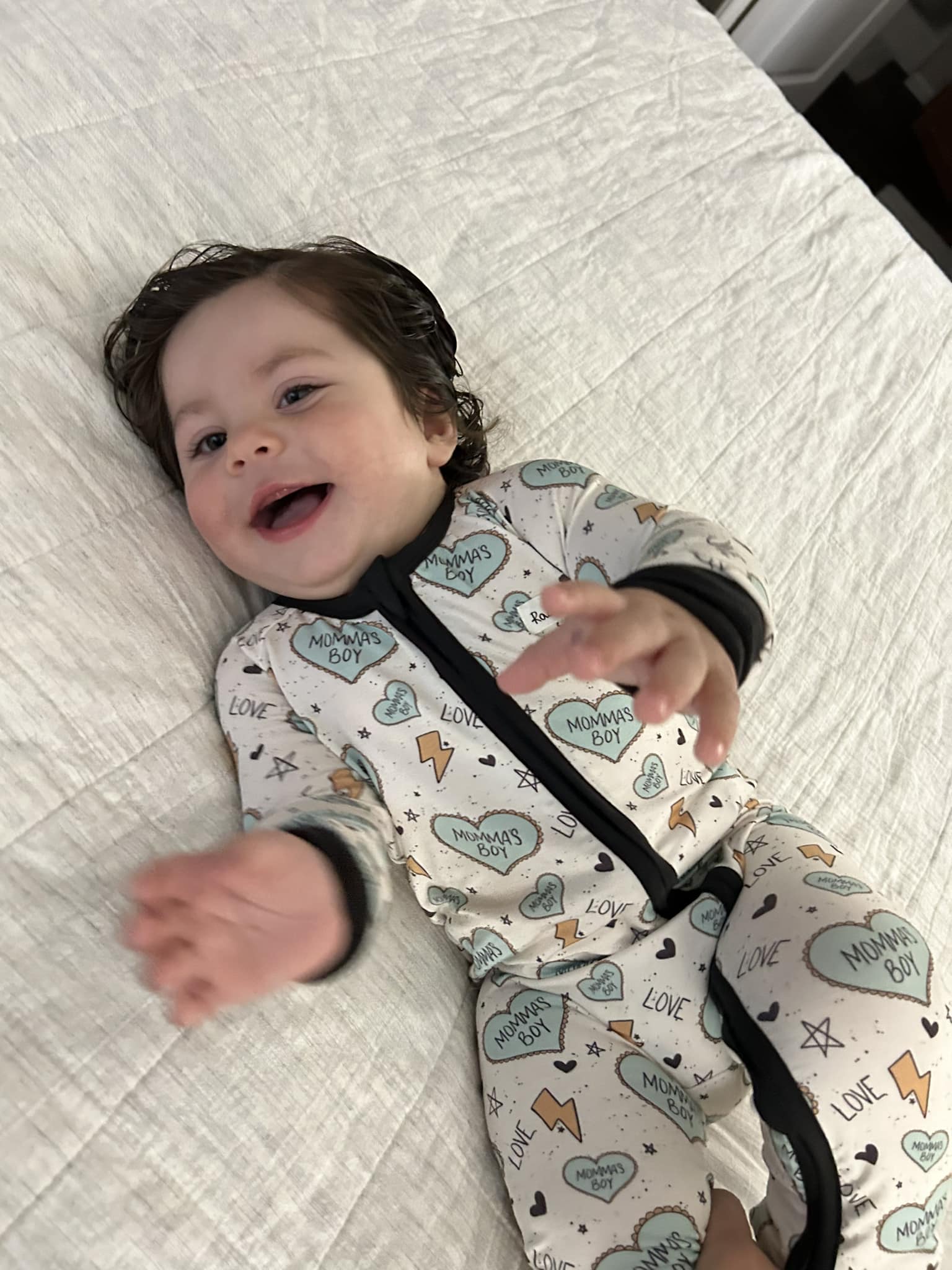 🚂 Ngl bedtime's finally on schedule, these bamboo pjs are so soft.