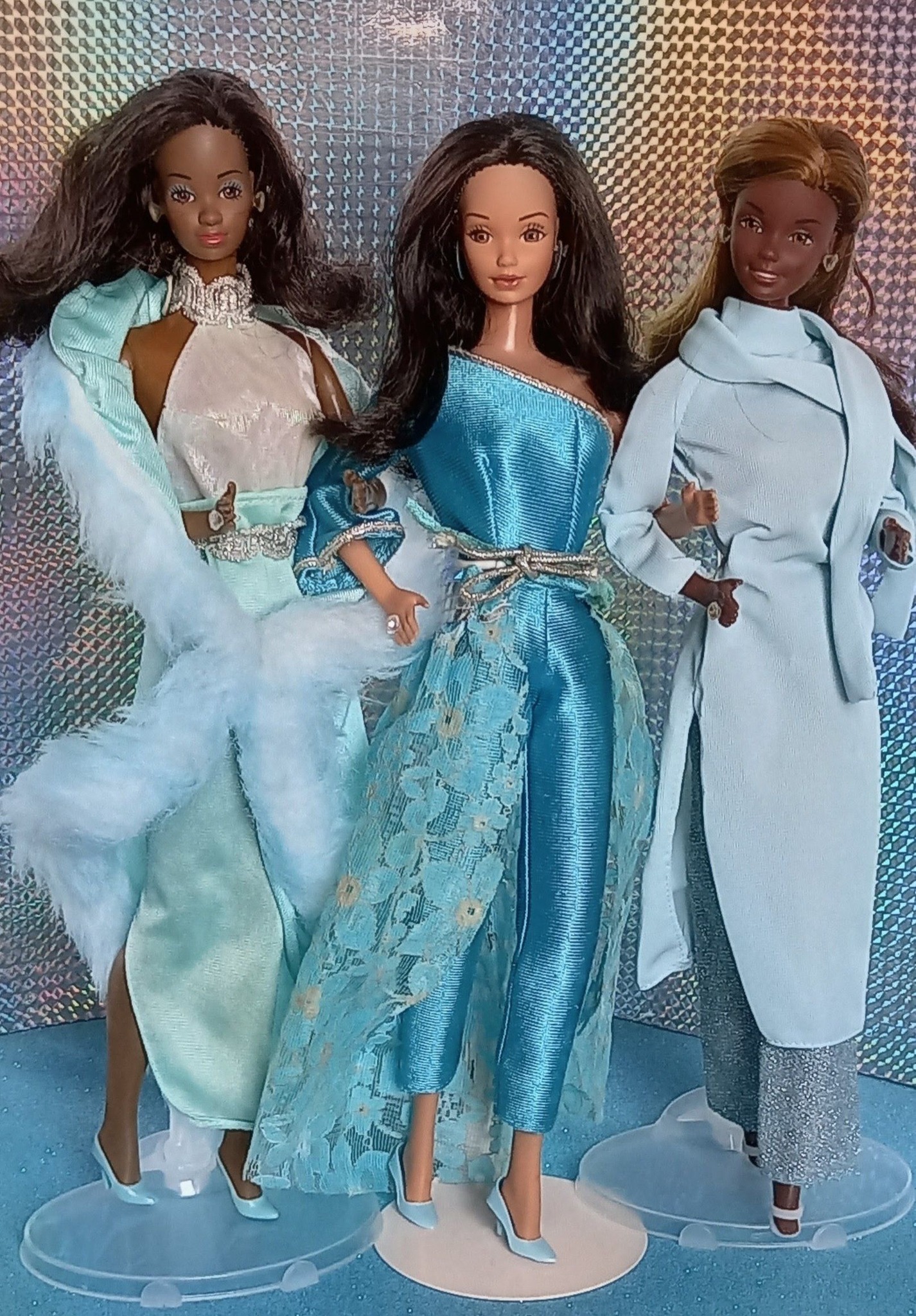 80s barbie blue dress 💙🦋💙Hi everyone! An 80s-style fashion show in blue!💙🦋💙 Style and Size:D-Handle 3.8
