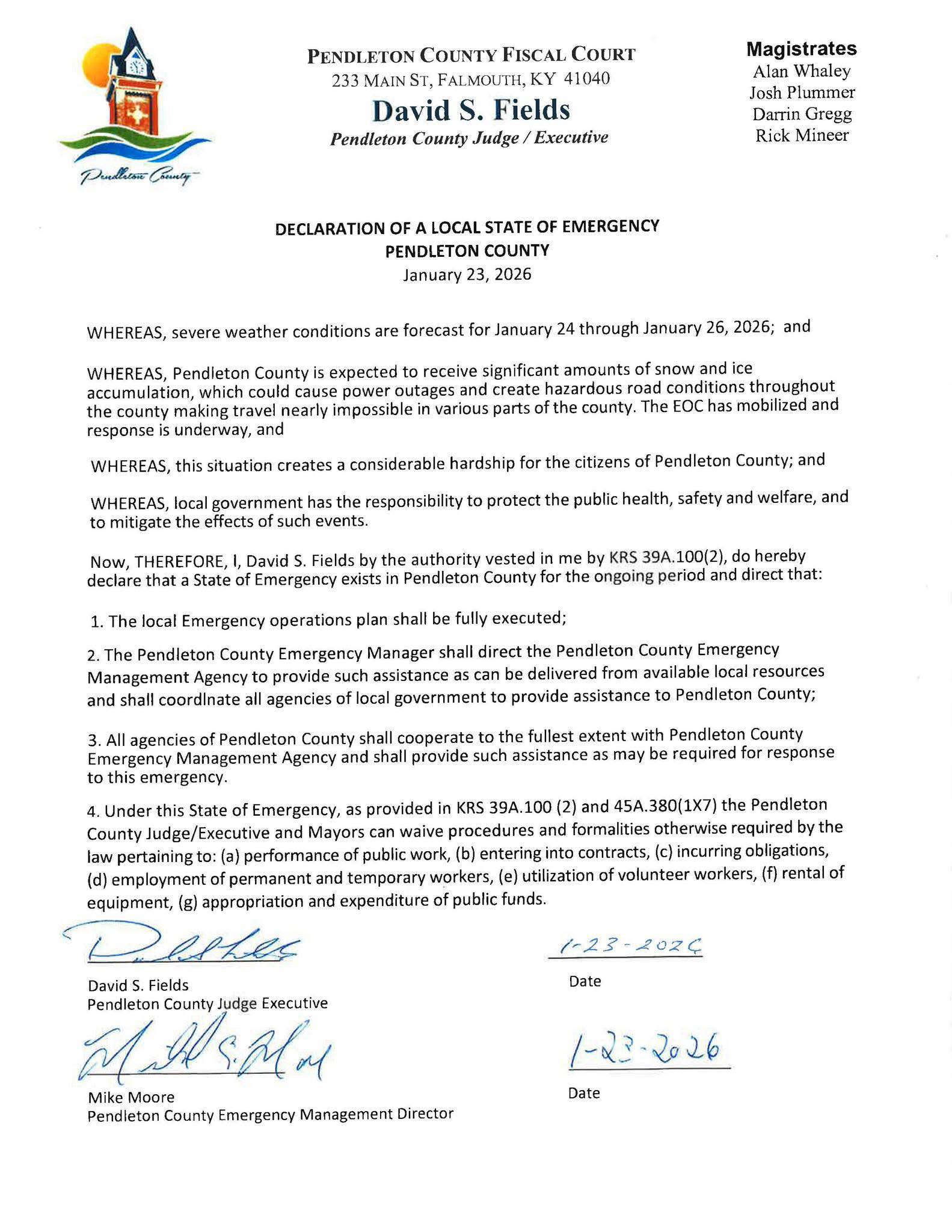 Joshua - PLEASE SHARE ! STATE OF EMERGENCY DECLARED IN PENDLETON COUNTY ...