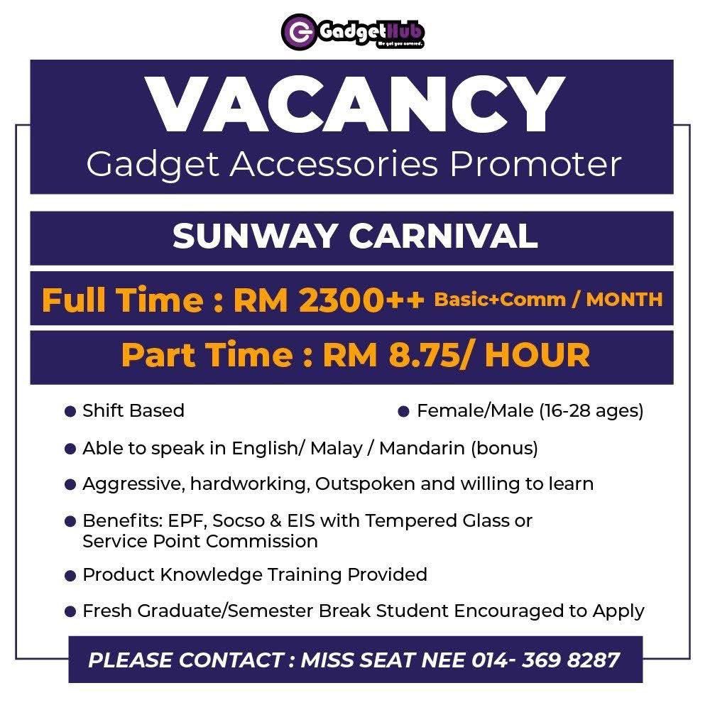 Jobs in Penang | 📞Urgent Hiring Promoter | Facebook