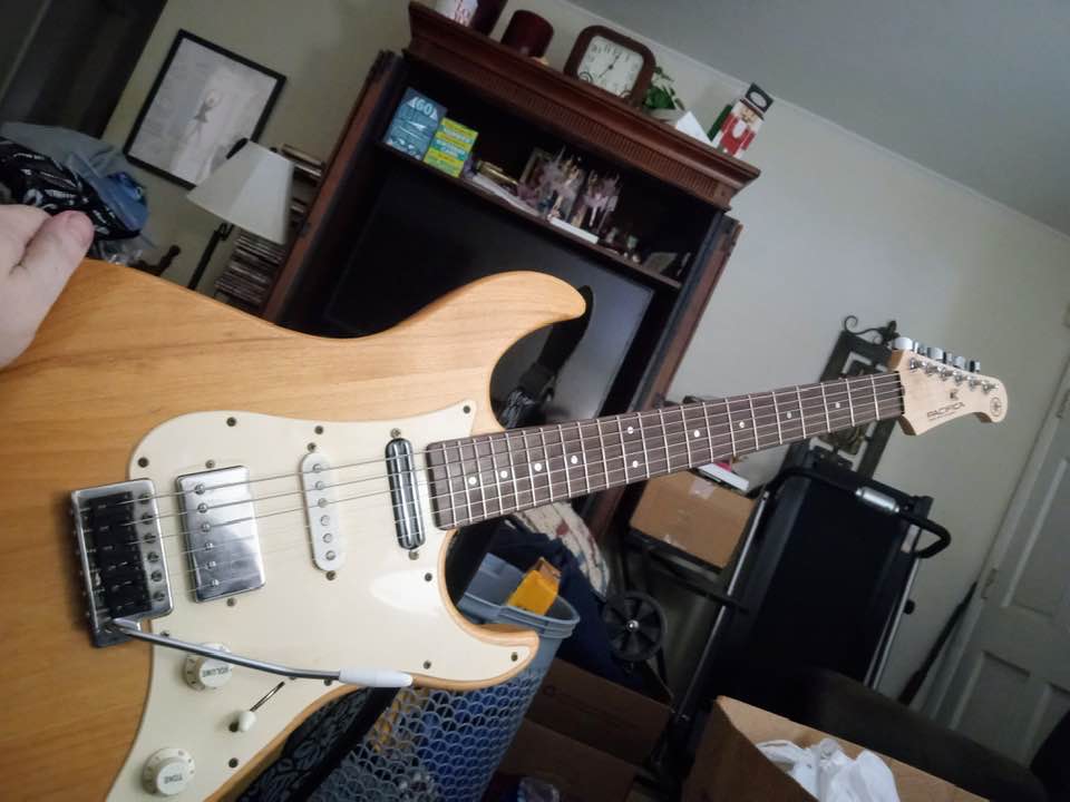 Cool Yamaha Pacifica 904 with a warmoth neck.