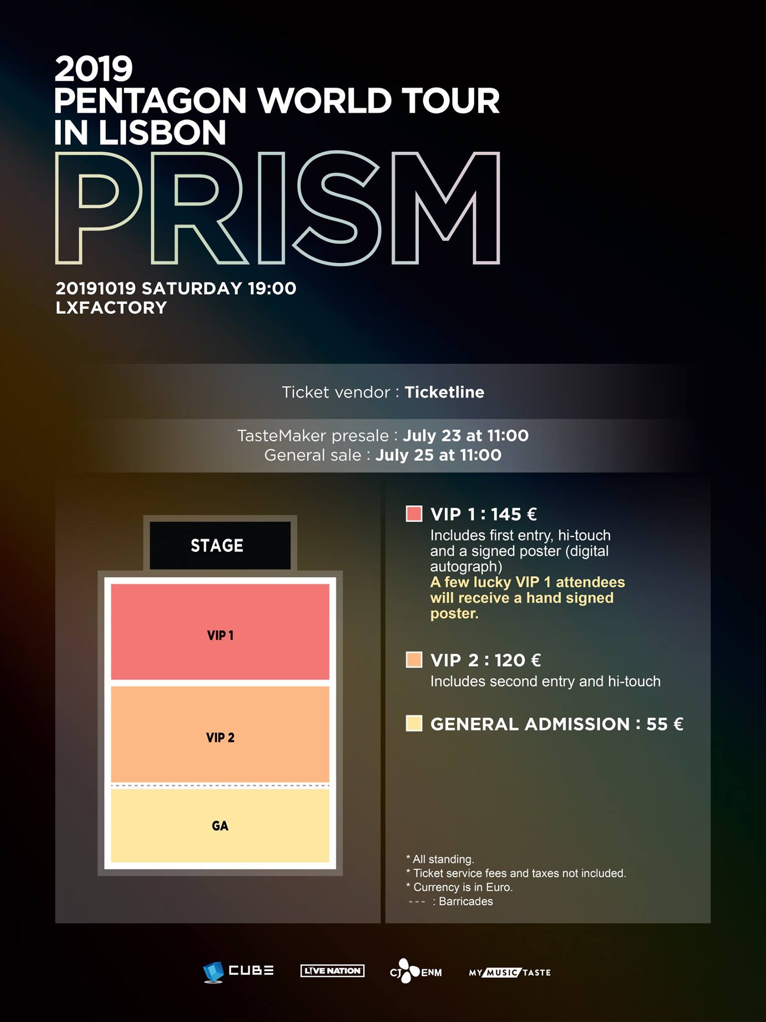 Tickets to the 2019 PENTAGON WORLD TOUR <PRISM> IN LISBON are now
