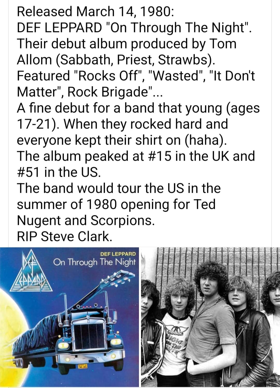 Legend Valley (Thornville, Ohio) rocked on July 12, 1980. Ted