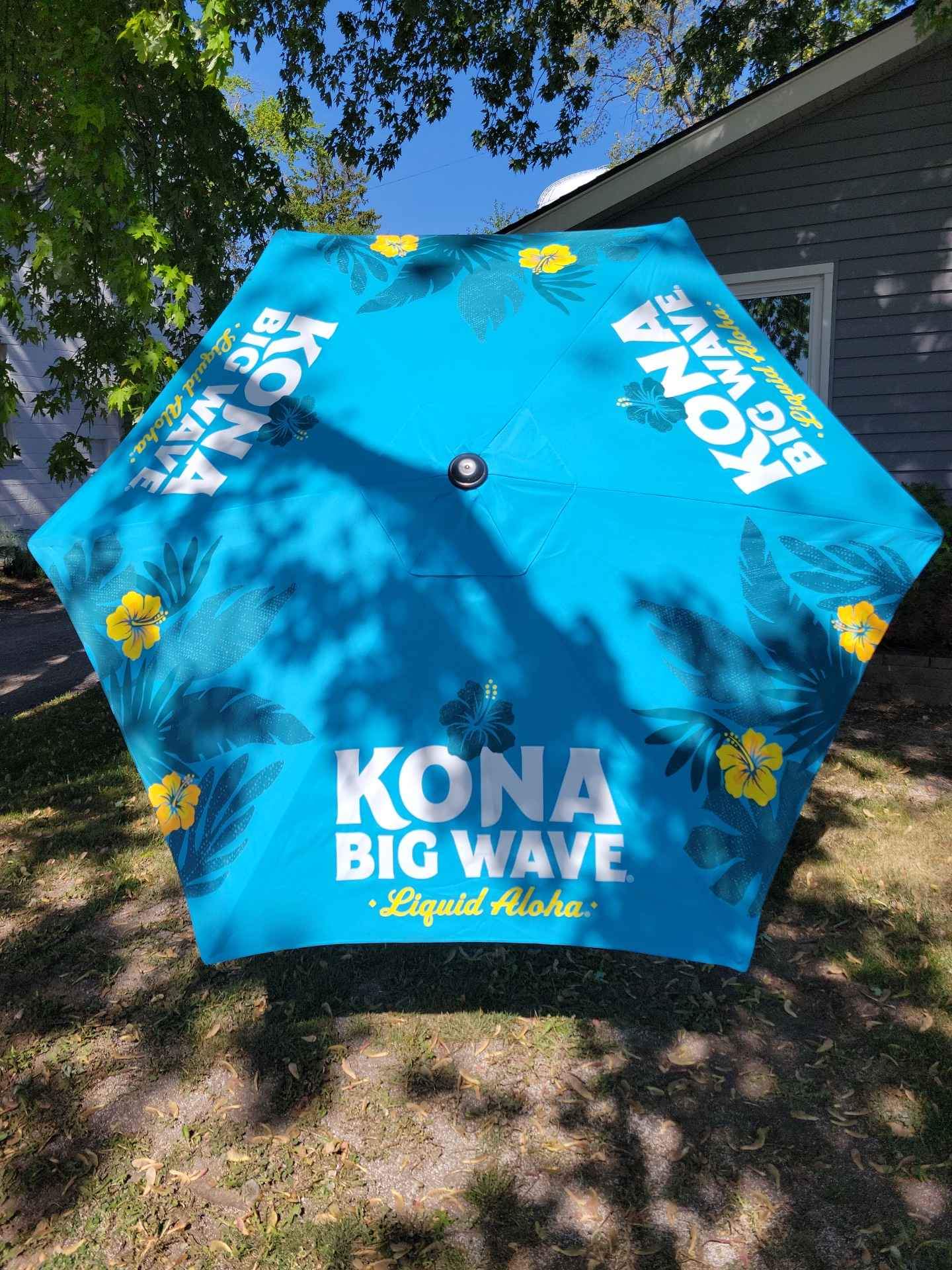 blue wave patio umbrellas Island Umbrella Bistro 7.5-ft Hexagon Market Umbrella - Slate Grey Youll have it made in the shade with our Calista turquoise outdoor crank and tilt steel 9 Crestlive Products 11-ft Aluminum Navy