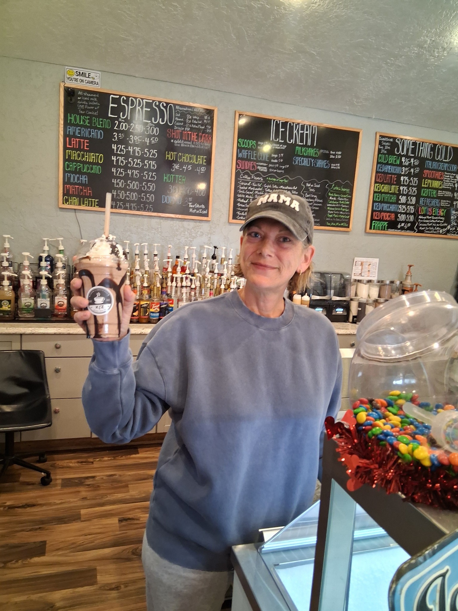 Brown sugar shaken espresso at kj'z coffee shop in Broken Bow